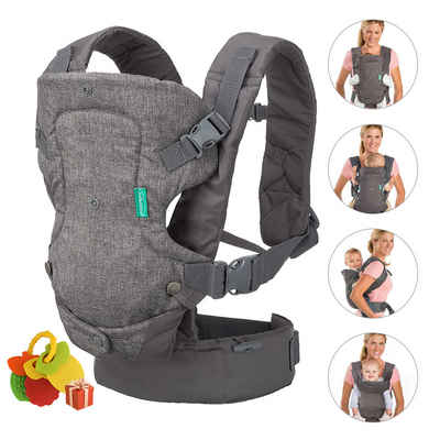 Avisto Bauchtrage Babytrage für Neugeborene und Kleinkinder Ergonomische 4-in-1 (Ergonomische Babytrage, 4 Tragemöglichkeiten, 1-tlg., Bauchtrage Rückentrage für Babys & Kleinkinder (3-15 kg), leichte Babytrage mit Hüftsitz, Hüftgurt Babytrage