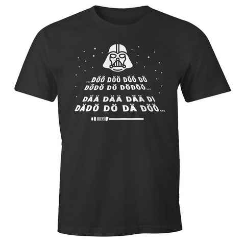 MoonWorks Print-Shirt Herren T-Shirt Laserschwert Melodie Intro Krieg Sterne Parodie Fun-Shirt Spruch lustig Moonworks® mit Print