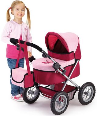 Bayer Puppenwagen Trendy, Prinzessin rot/rosa, inkl. Wickeltasche