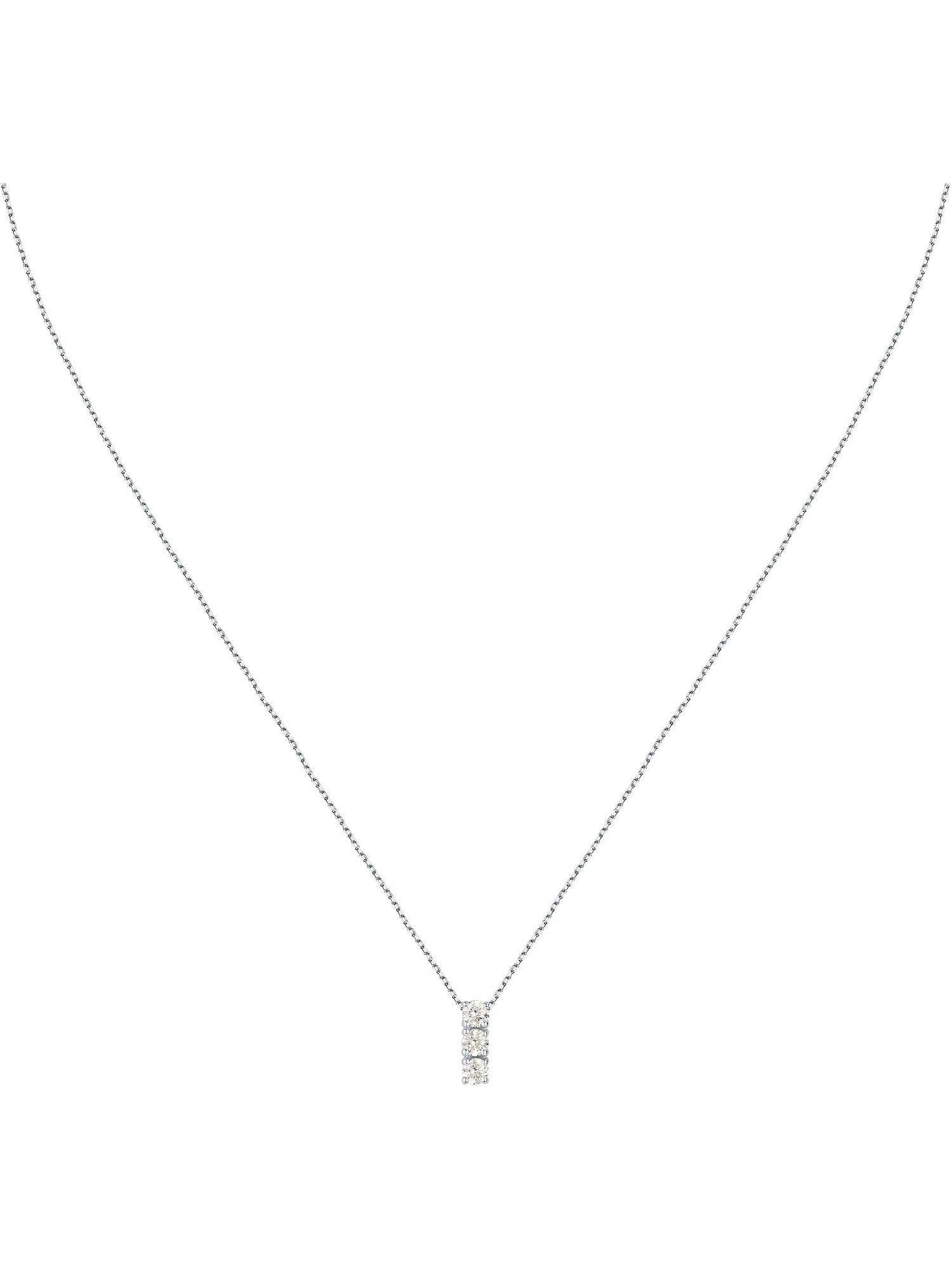 Collier CHRIST Damen-Kette 585er Weißgold 3 Diamant