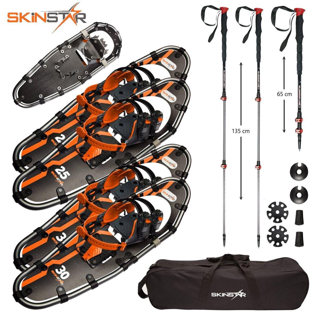 SkinStar Schneeschuhe SKINSTAR Schneeschuhe SET Alu-Rahmen Schneeschuhwandern Tourenski