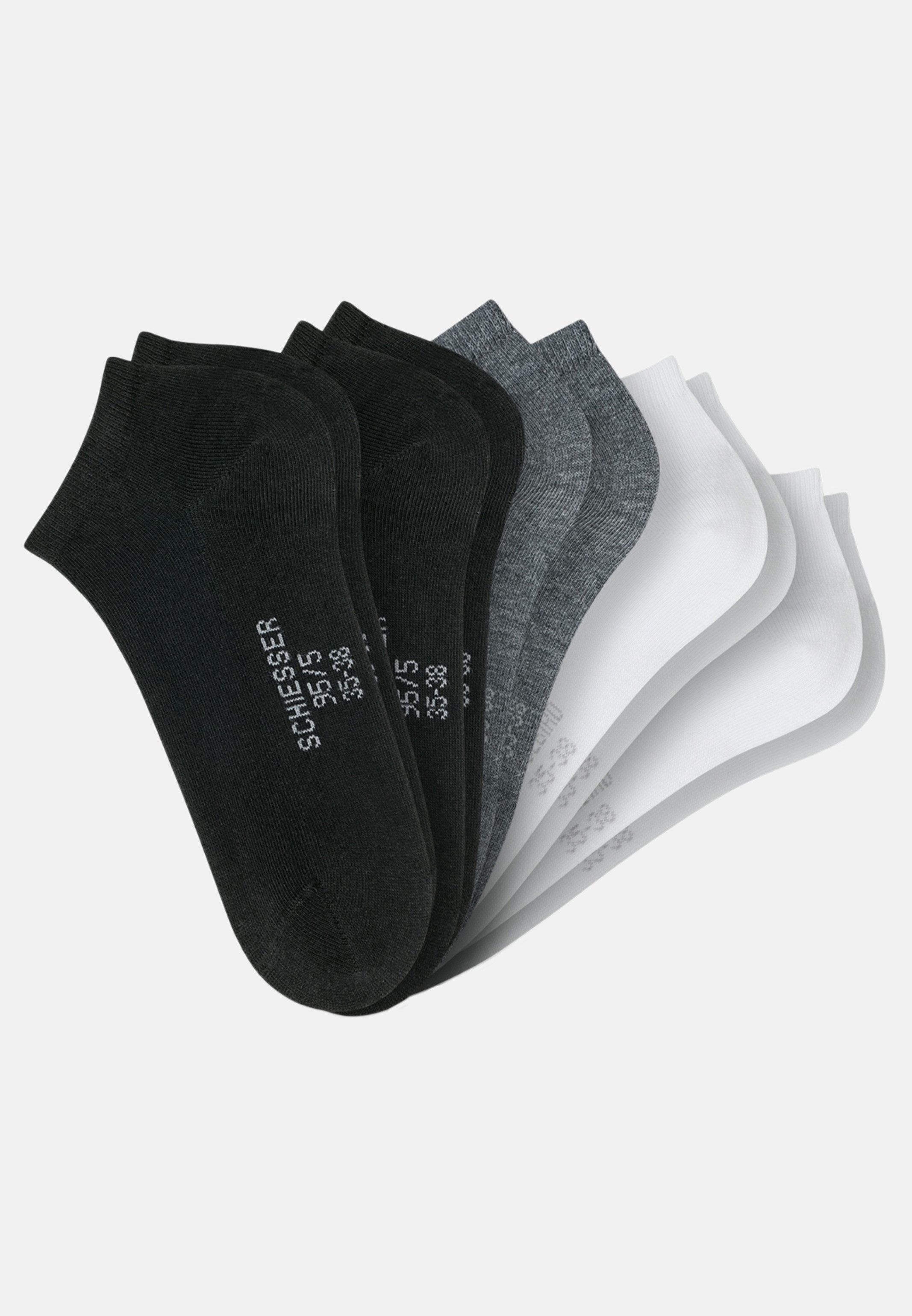 Schiesser Sneakersocken 10er Pack Bluebird (Spar-Set, 10-Paar) Sneaker Socken - Baumwolle - Atmungsaktiv - Verstärkte Belastungszonen