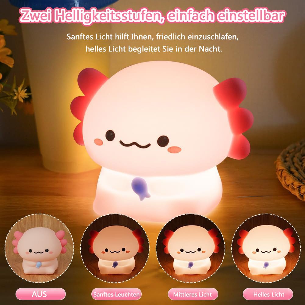 Luckice LED Nachtlicht Nachtlicht Kinder, Stilllicht Dimmbar Silikon, Kinderzimmer LED Nachtlicht Baby Dimmbar mit Timer.