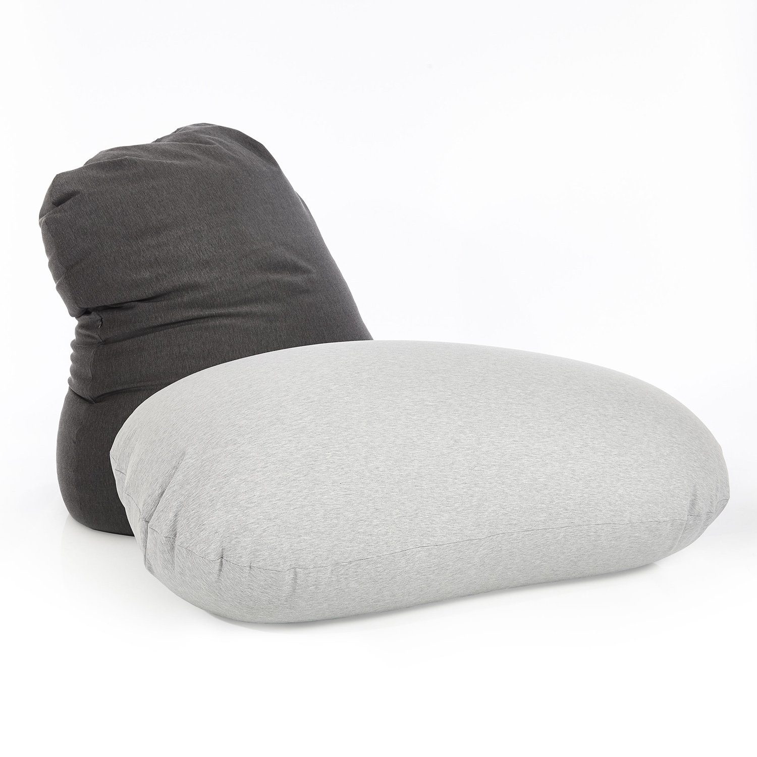 Bag Bodenkissen & Lumaland hellgrau Comfort, Flexi Lounge Sitzsack 250l 300l Bean