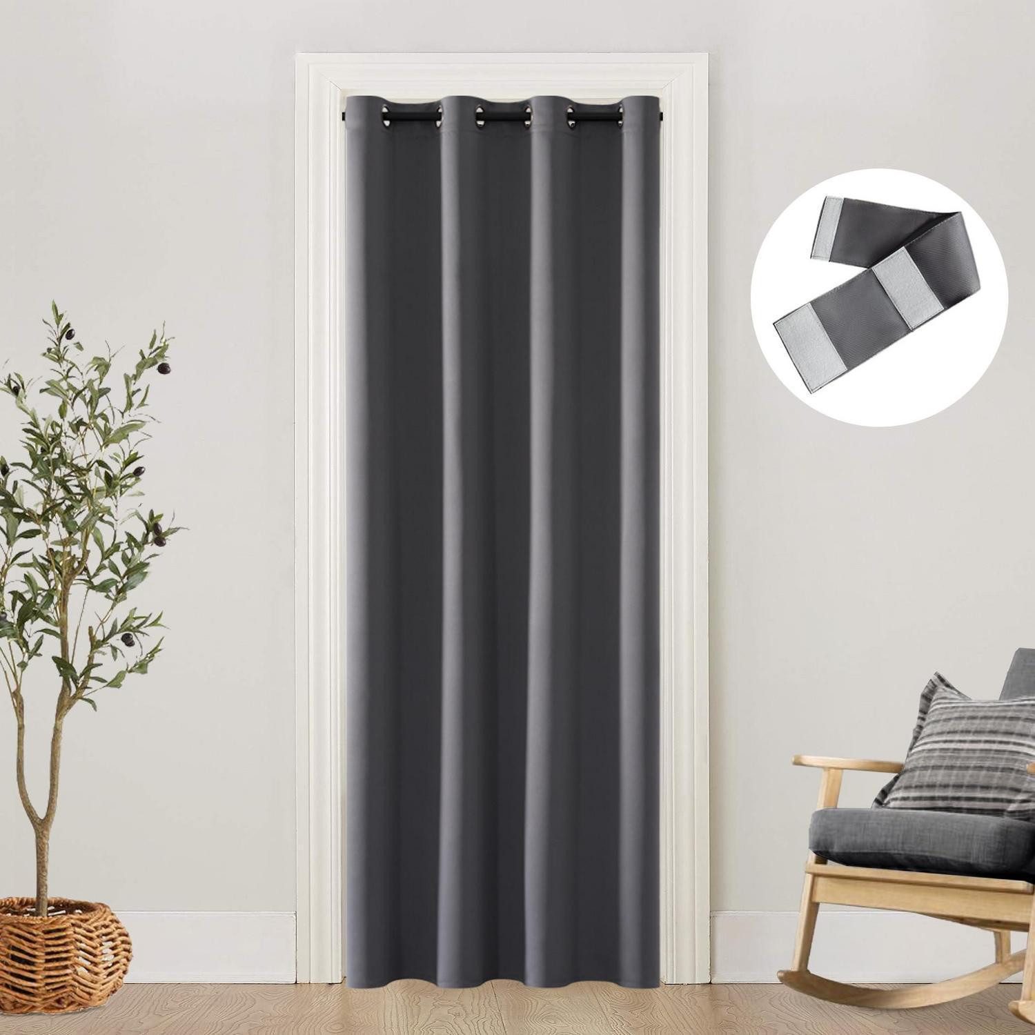 LuxusKollektion Türvorhang Türvorhang Grau 106.7x203.2cm (1 St)