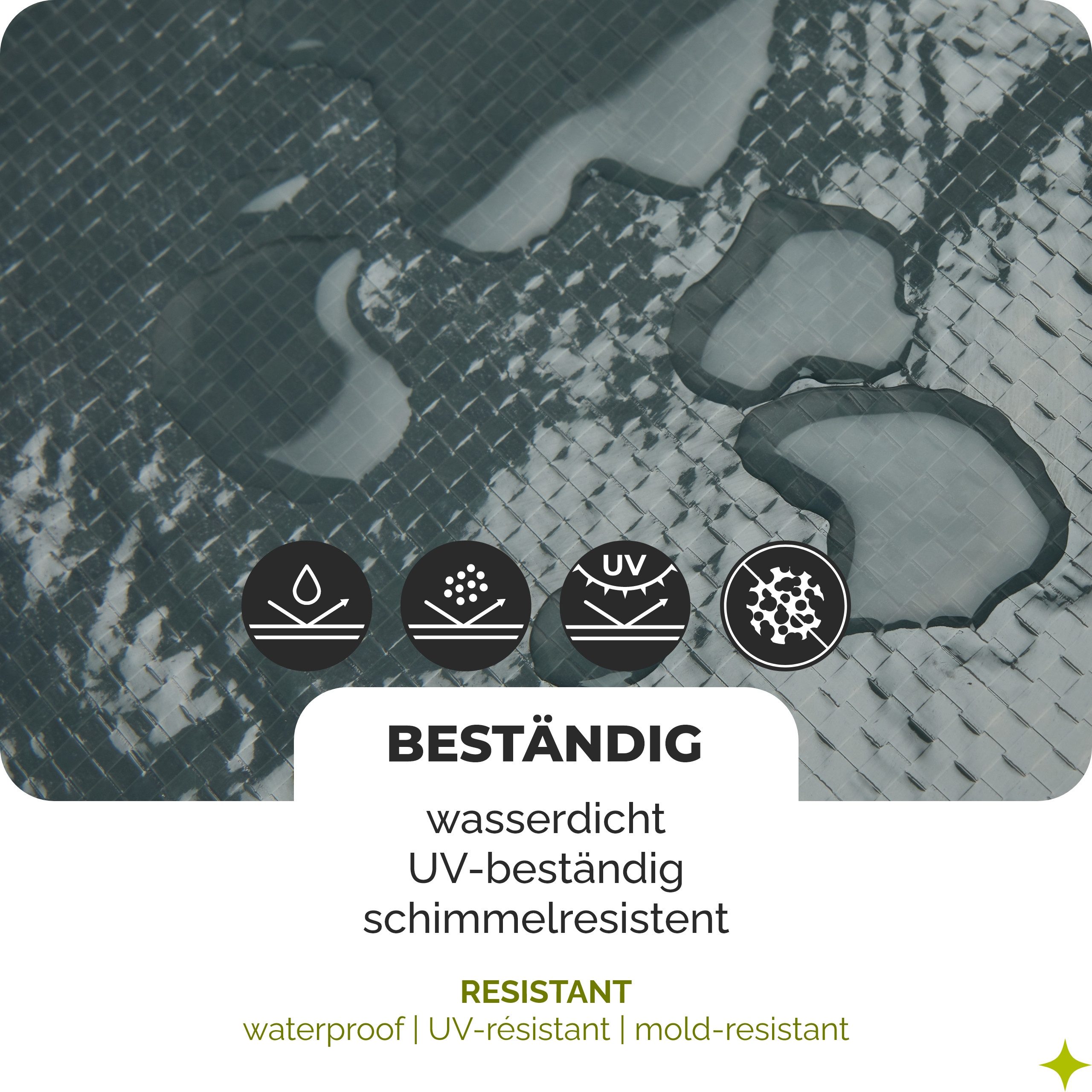 Garronda Schutzplane Gewebeplane wasserdicht mit Ösen für Gartenmöbel, Auto, Holz GD-0162, 120 g/m² – robuste Plane, UV-beständig, reißfest und schimmelresistent