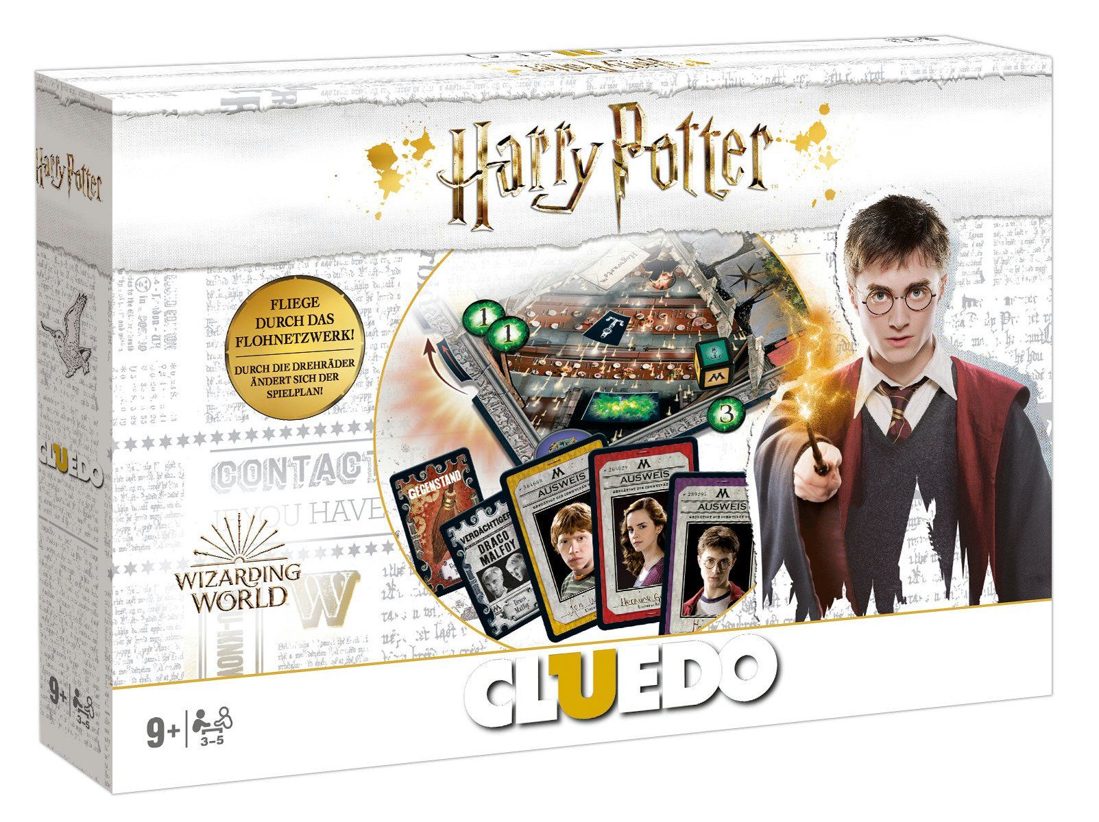 Winning Moves Spiel Cluedo Harry Potter (2019, weiß), Brettspiel