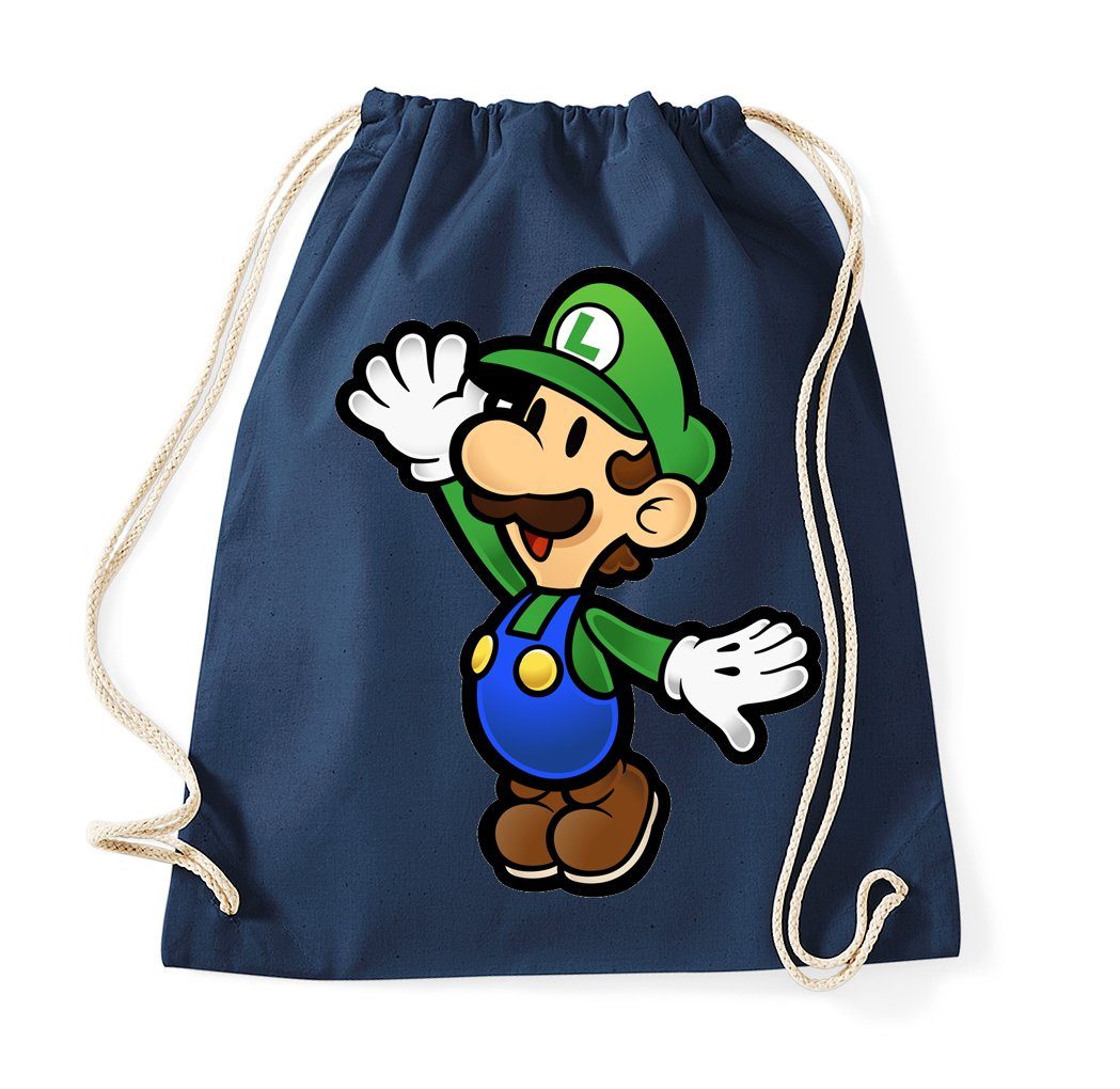 Turnbeutel aus Baumwolle Luigi Retro Konsole Mario Peach Yoshi Gaming