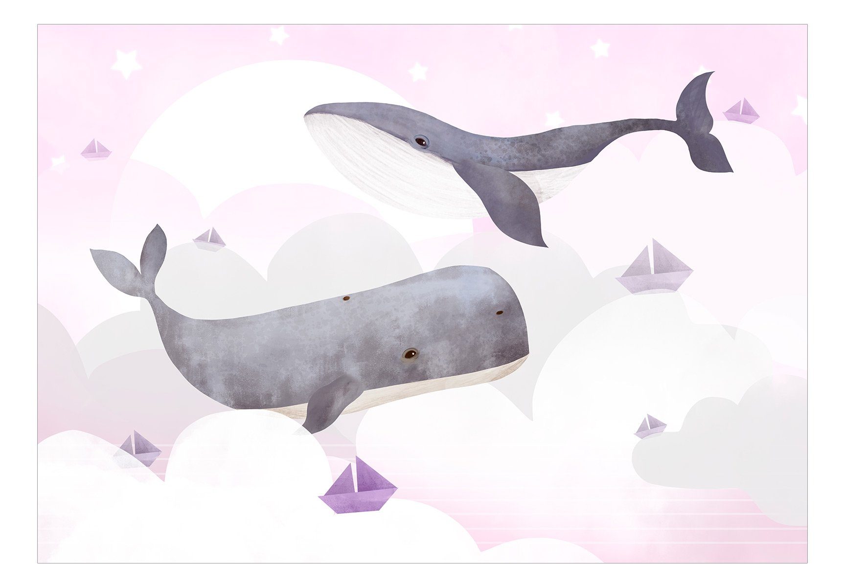 KUNSTLOFT Whales 0.98x0.7 matt, Design m, Dream Second lichtbeständige - Vliestapete Variant Tapete Of