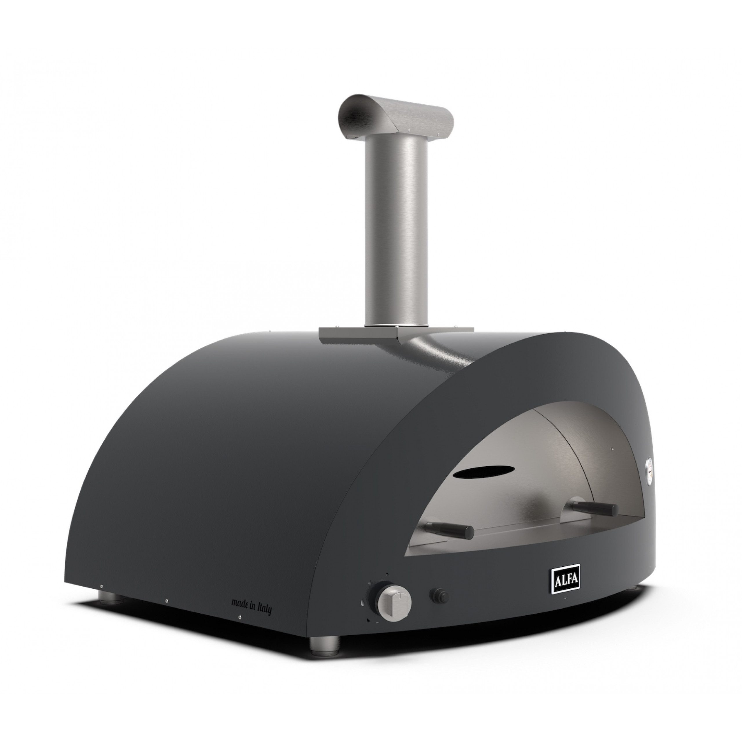 Alfa Forni Pizzaofen Alfa Forni Gas Pizzaofen MODERNO 5 Pizze Schiefer Grau FXMD-5P-GGRA-DE