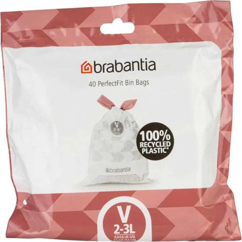 Brabantia Mülltrennsystem PerfectFit Müllbeutel NewIcon, Codierung V (3 Liter)