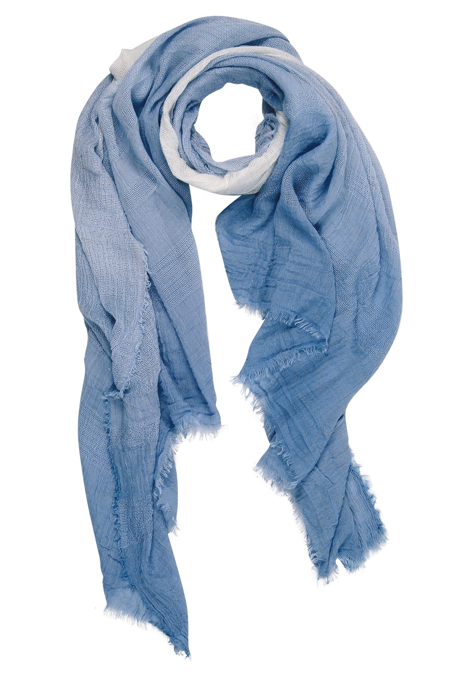 Cartoon Modetuch Schals Blue/Cream