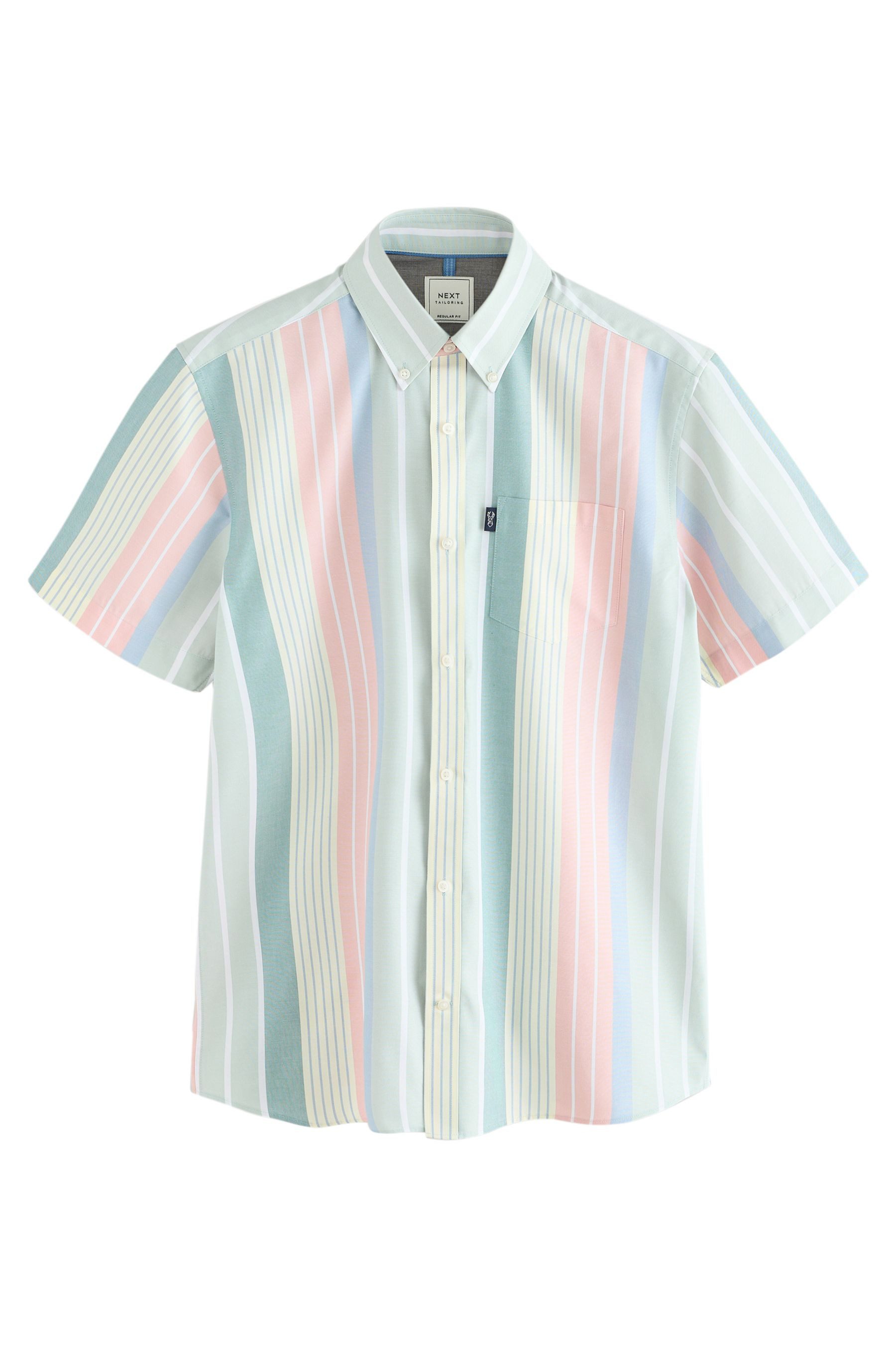 Next Kurzarmhemd Bügelleichtes Oxford-Hemd mit Button-down-Kragen günstig online kaufen