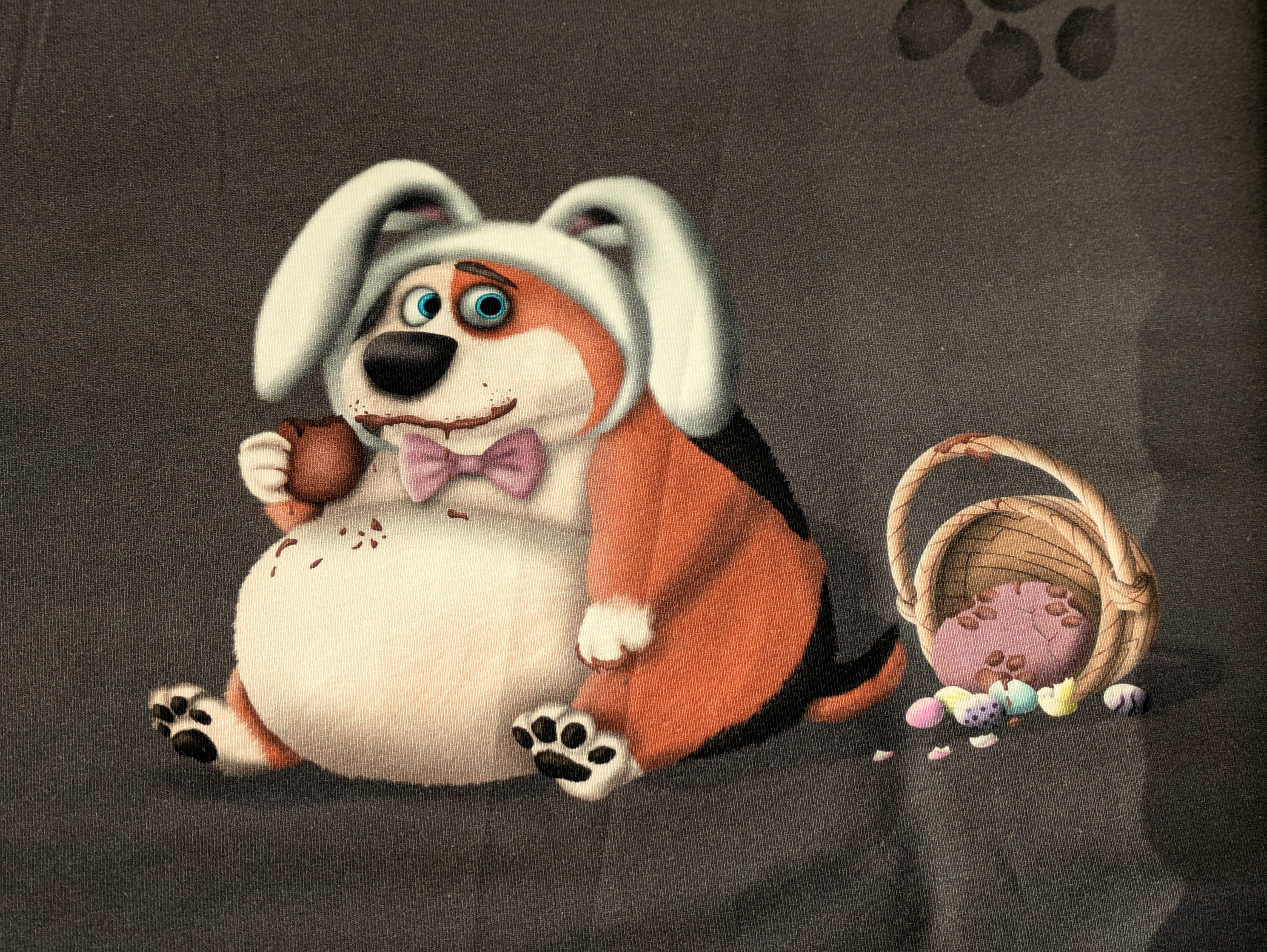 Corileo Stoff Eigenproduktion Baumwolljersey Panel Dickerchen Nascht Ostern 75x165cm