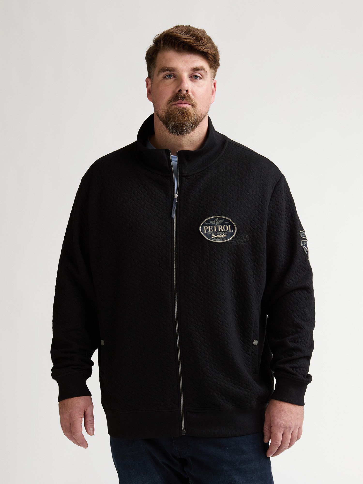 Petrol Industries Sweatshirt Casual Strickjacke in Übergröße Kilómetro