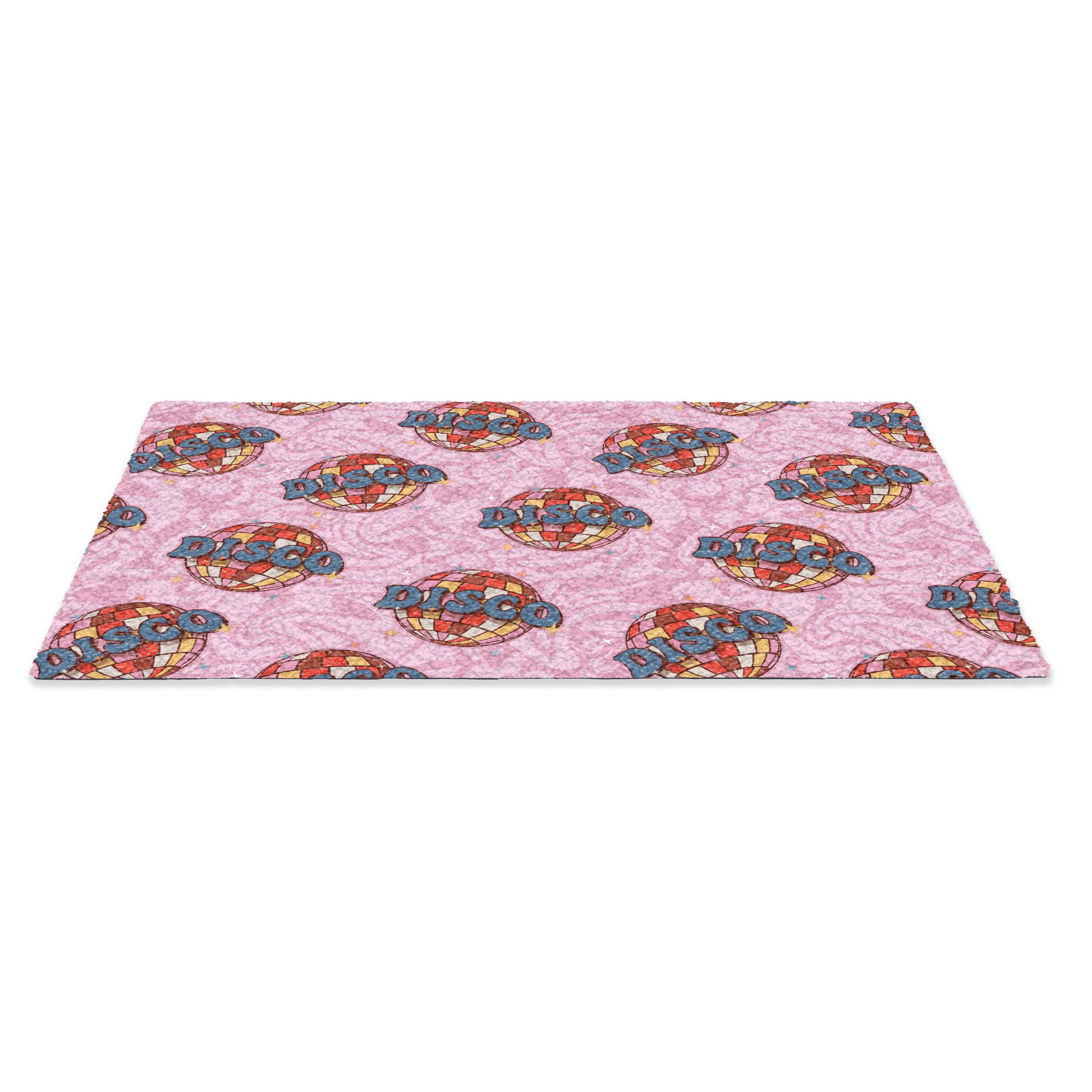 MuchoWow Fußmatte Disco - Kugel - Muster - Rosa, Rechteckig, innen Schmutzfangmatte, Tür, Schmutzfänger Flur, Teppich, 60x40 cm