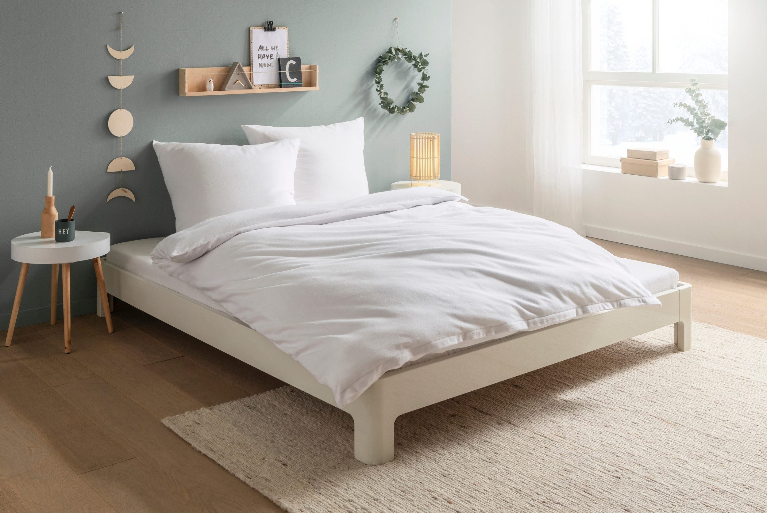 Carpe Sonno Bettwäsche Warme Biber Bettwäsche 135x200 155x220 - 100% Baumwolle Winter Flanell, Biber, 2 teilig, MADE IN GERMANY - Flauschige Feinbiber Winterbettwäsche Weiß 135 x 200