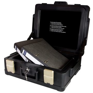 Honeywell Geldkassette Feuerfeste Dokumentenbox, XL 50,7 x 43,6 x 18,7 cm, Schwarz