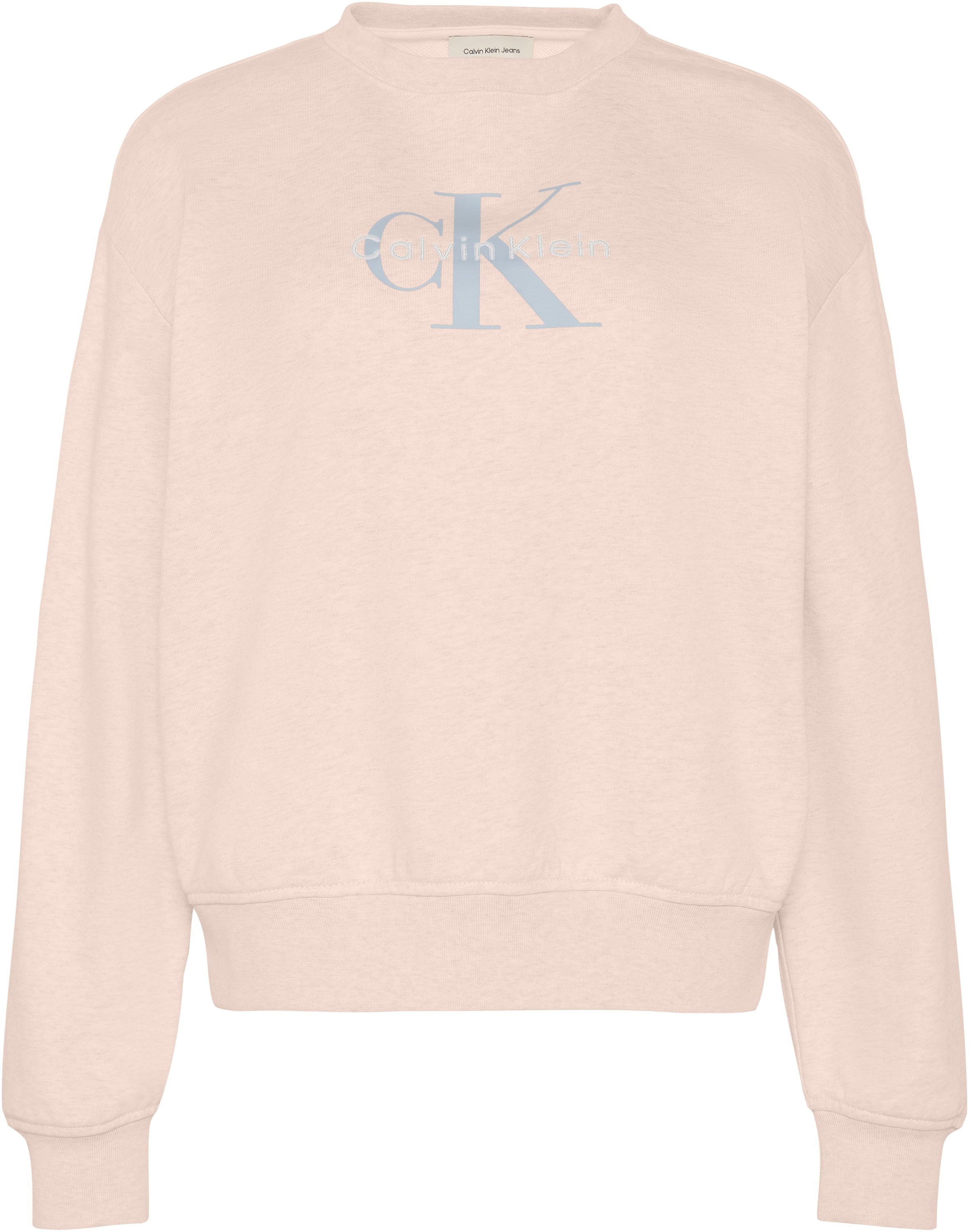 Calvin Klein Jeans Sweatshirt LS MONOLOGO FRENCH TERRY RLXD CR, Logoschriftzug