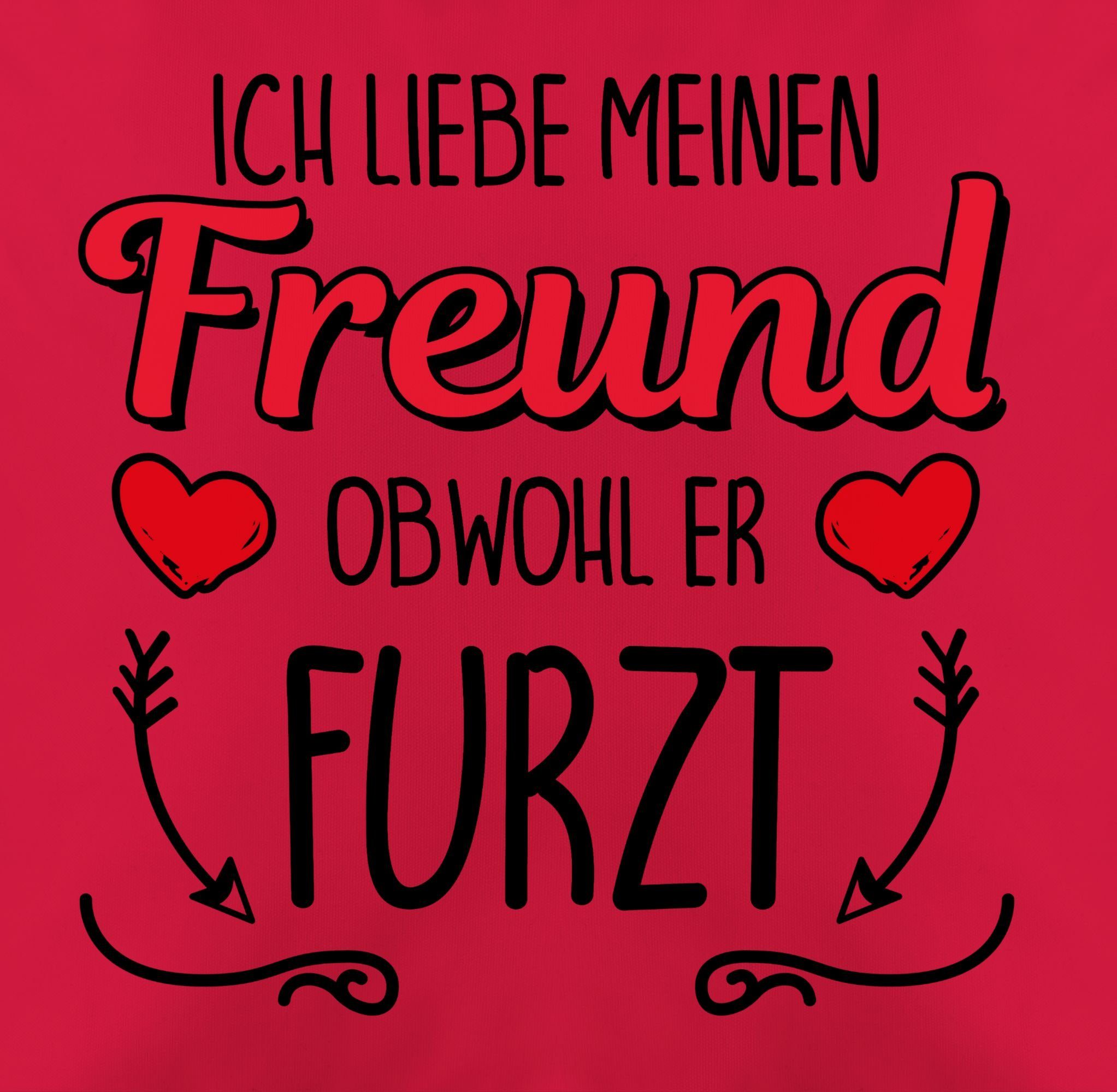 Freund meinen Valentinstag Shirtracer obwohl Valentinstag Mann Ich - Vale, Ideen liebe Kissenbezüge Dekokissen (1 Stück), er furzt Geschenk