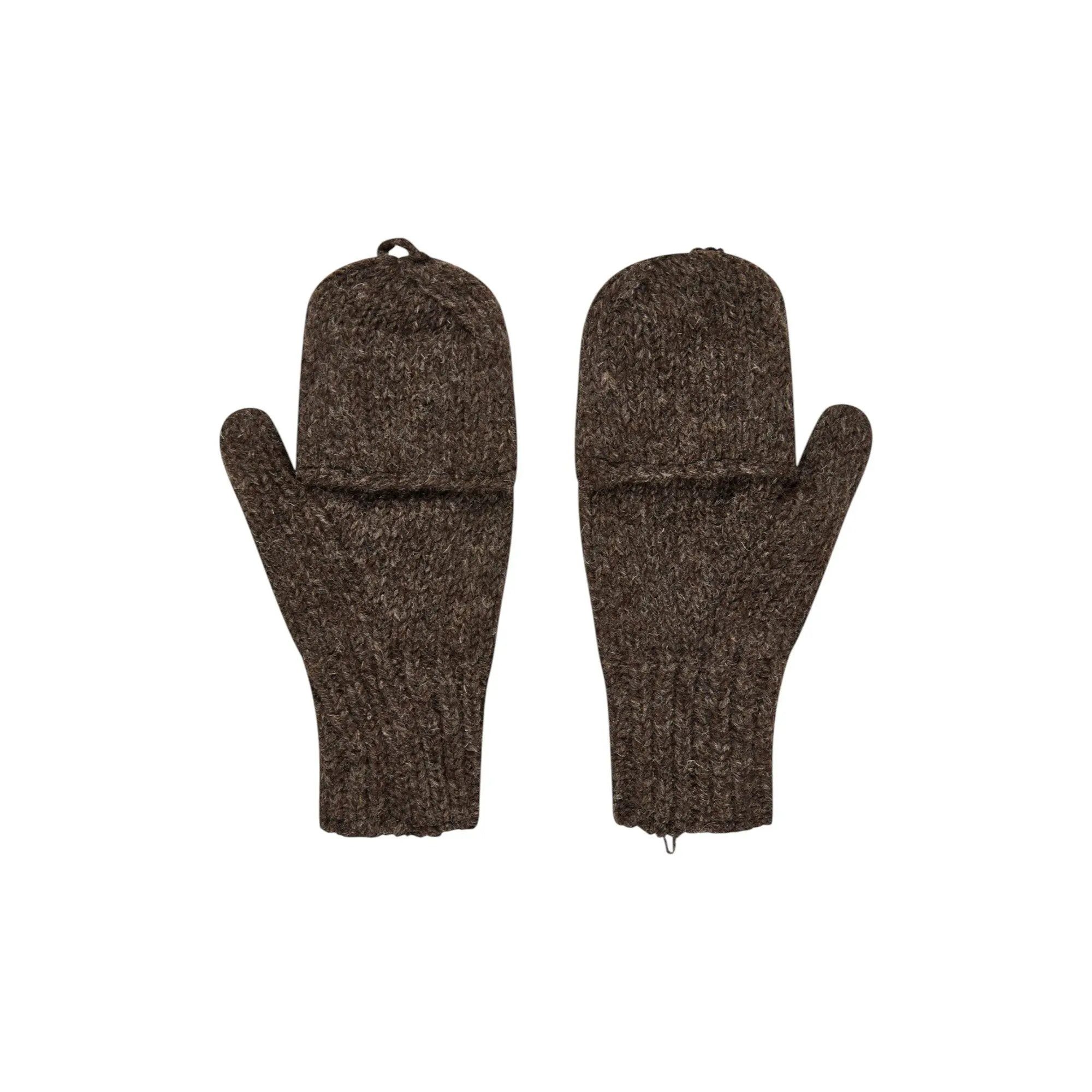 THC Natural Line Strickhandschuhe THC Klapphandschuhe 506 braun (1-St., 1 Paar) abklappbare Fingerspitzen