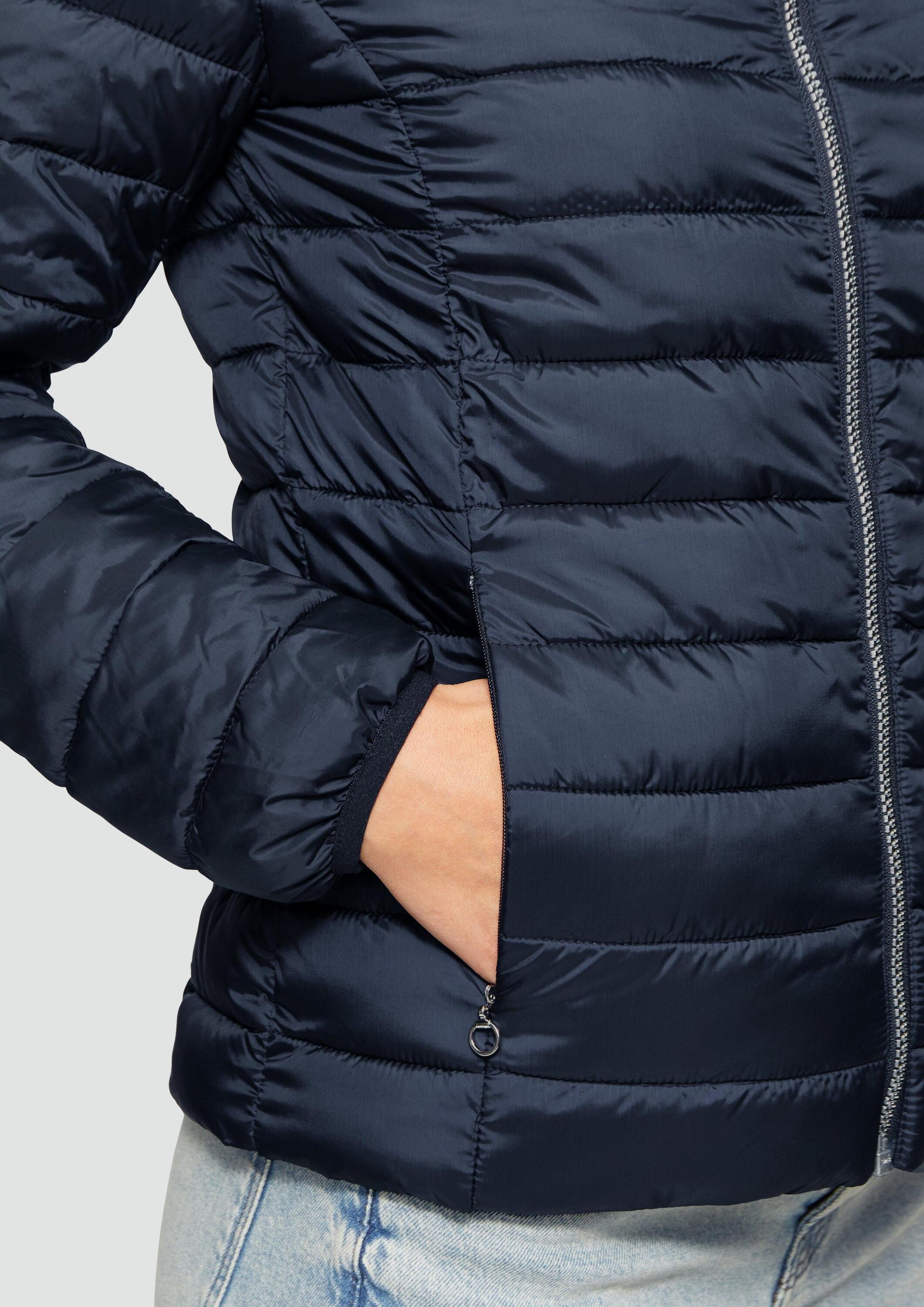 s.Oliver Funktionsjacke Indoor-Jacke Leichte Jacke mit Steppung und Stehkragen