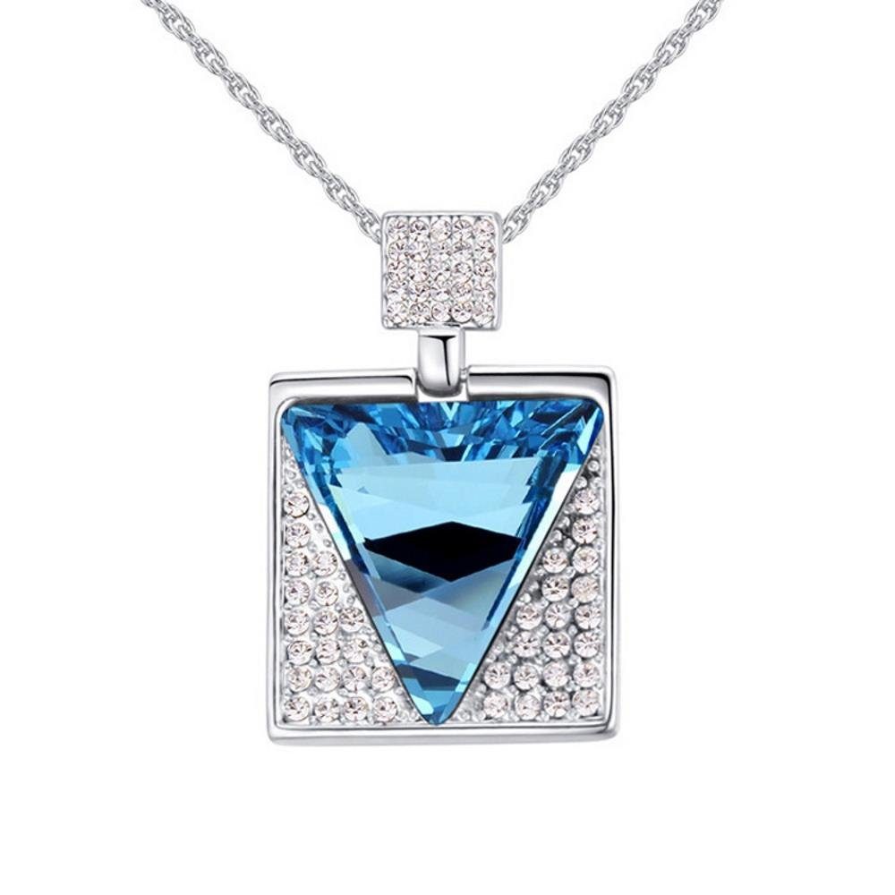 BUNGSA Ketten-Set Kette Triangle Silber aus Messing Damen (1-tlg), Halskette Necklace