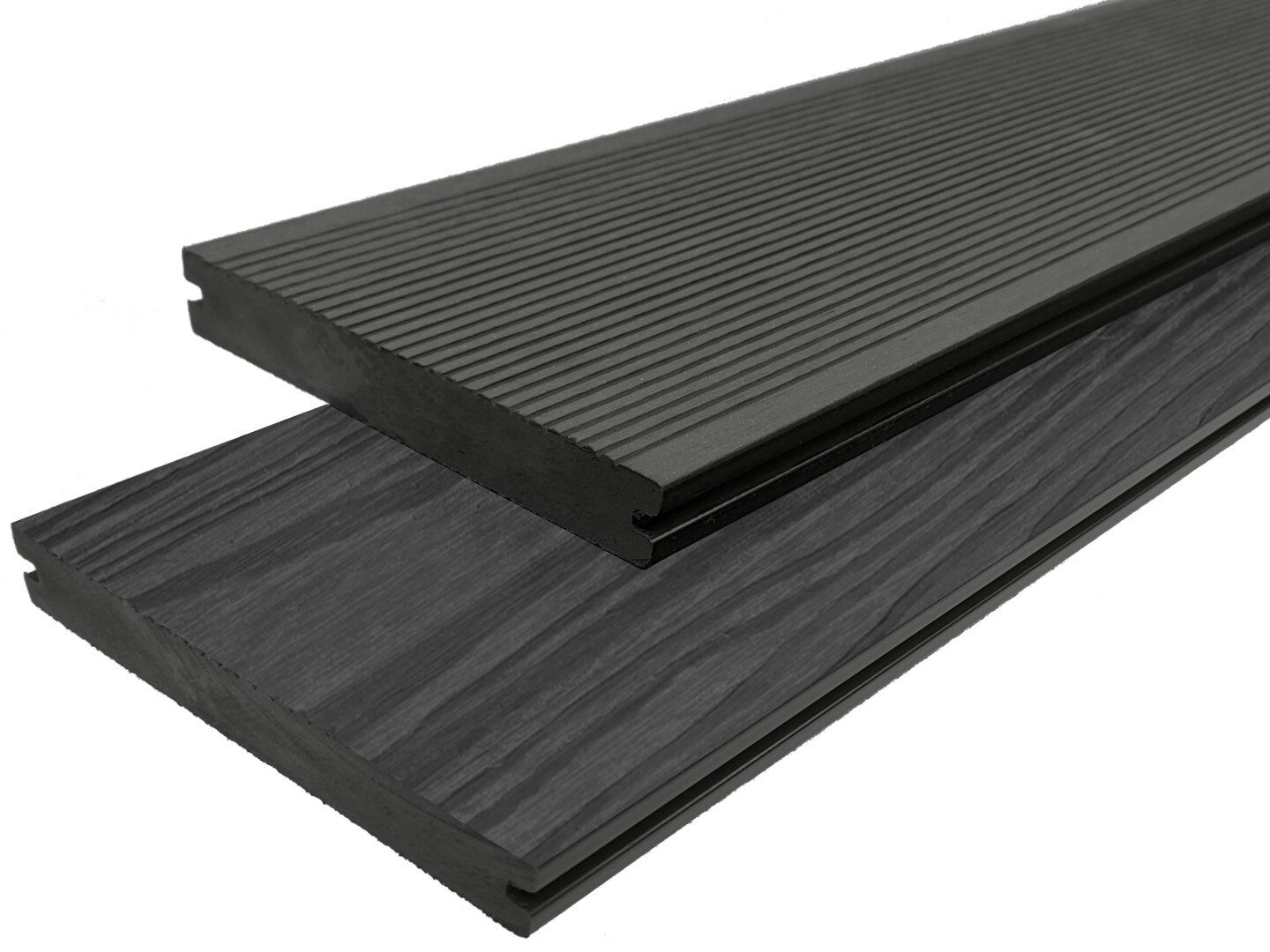 WPC Profi Terrassendielen WPC Terrassendielen Massiv MUSTER 15 cm anthrazit, (Massivdiele, Musterstück 15 cm)