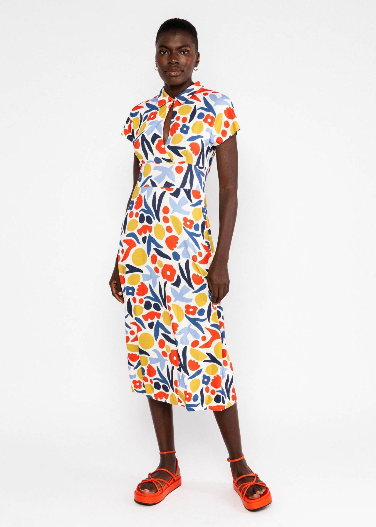 Blutsgeschwister Sommerkleid - Now We Are Talking Ease - Kleid Damen - Midikleid - Jerseykleid