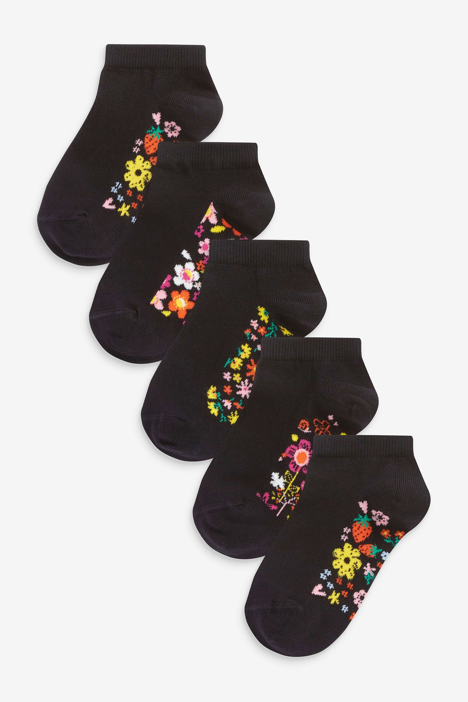 Next Kurzsocken Sneakersocken mit Baumwolle und Fußbett, 5er-Pack (5-Paar)