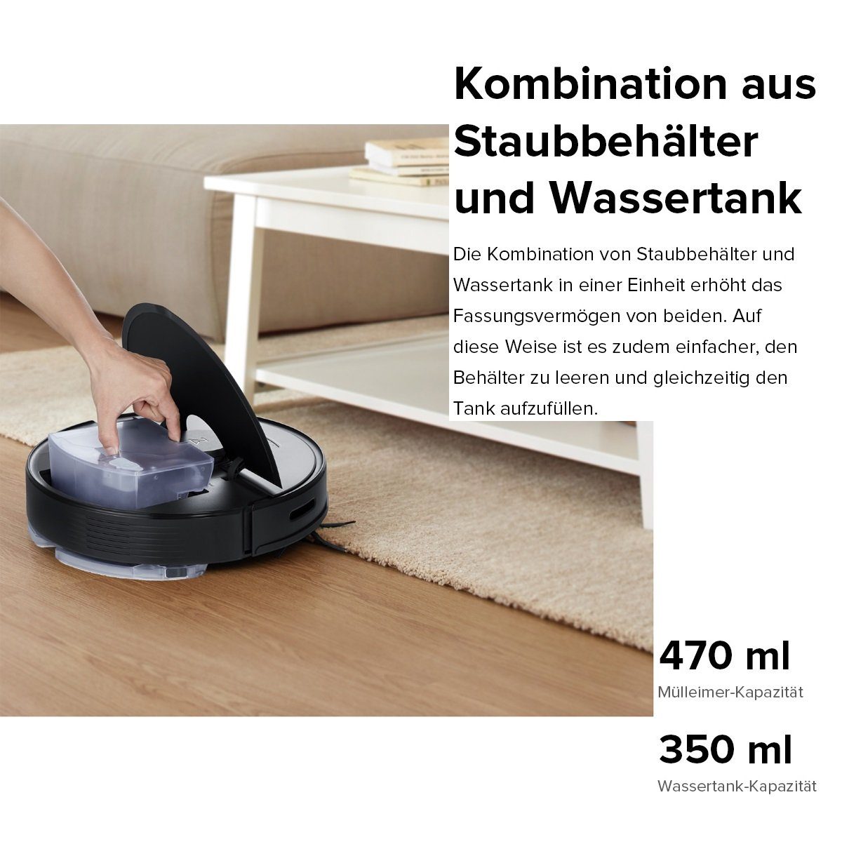 Roborock Saugroboter S5 reinigen, S7, Speichern, Karten (VS W, Weiß App-Steuerung Wischfunktion, Max) 58,00 Q8 Max, 4200Pa, Teppichboden Q7 Kindersicherung, Max, 4 3D-Map