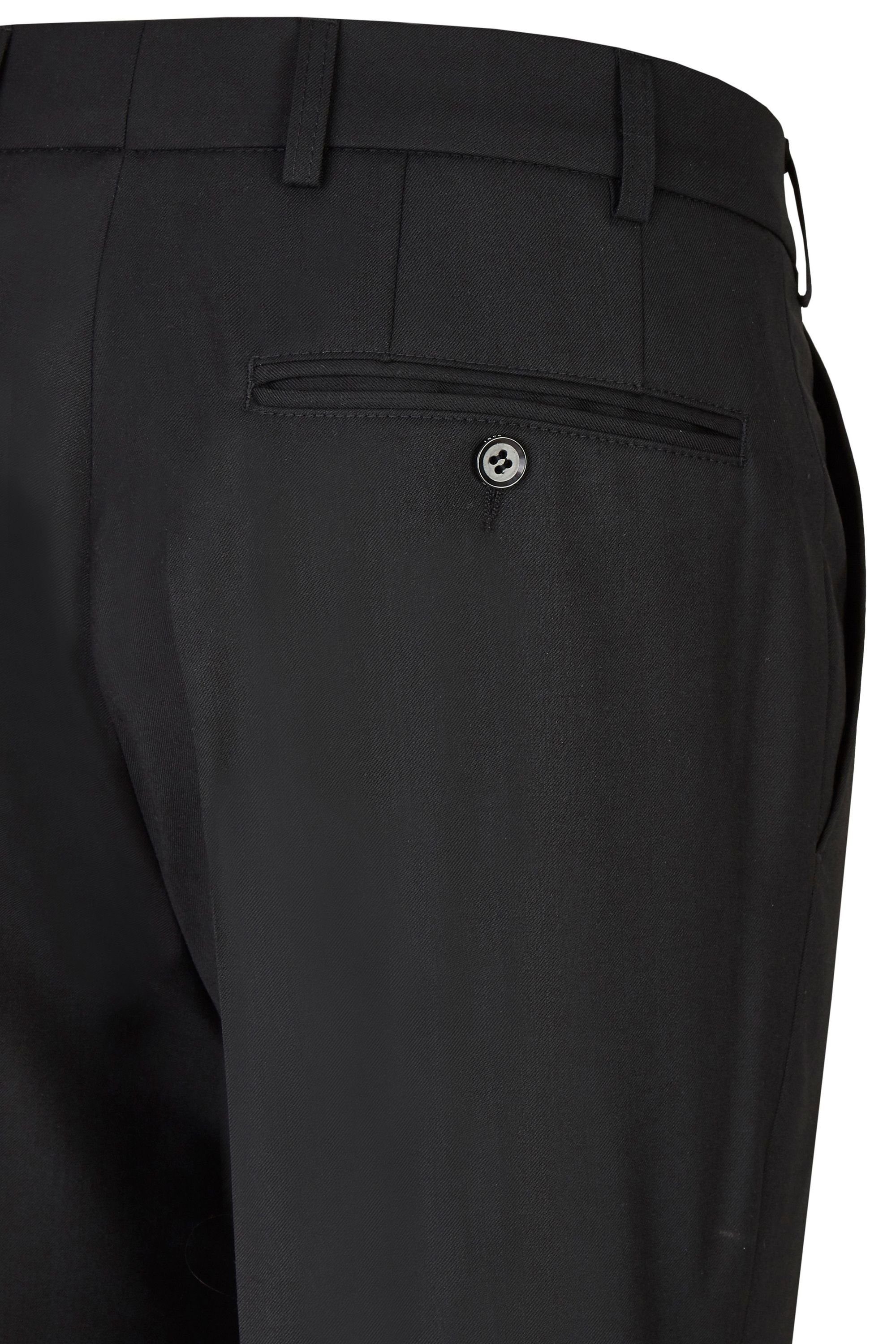aubi: Stoffhose aubi schwarz Anzughose Businesshose Fit Perfect (50) Modell Flat Front 26 Herren