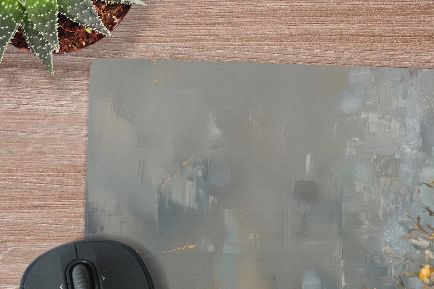 MuchoWow Mauspad Weihnachtsbaum - Geschenke - Rot - Gold (1-St), Schreibtischunterlage, Mousepad Gaming XXL, Großes, 100x50 cm