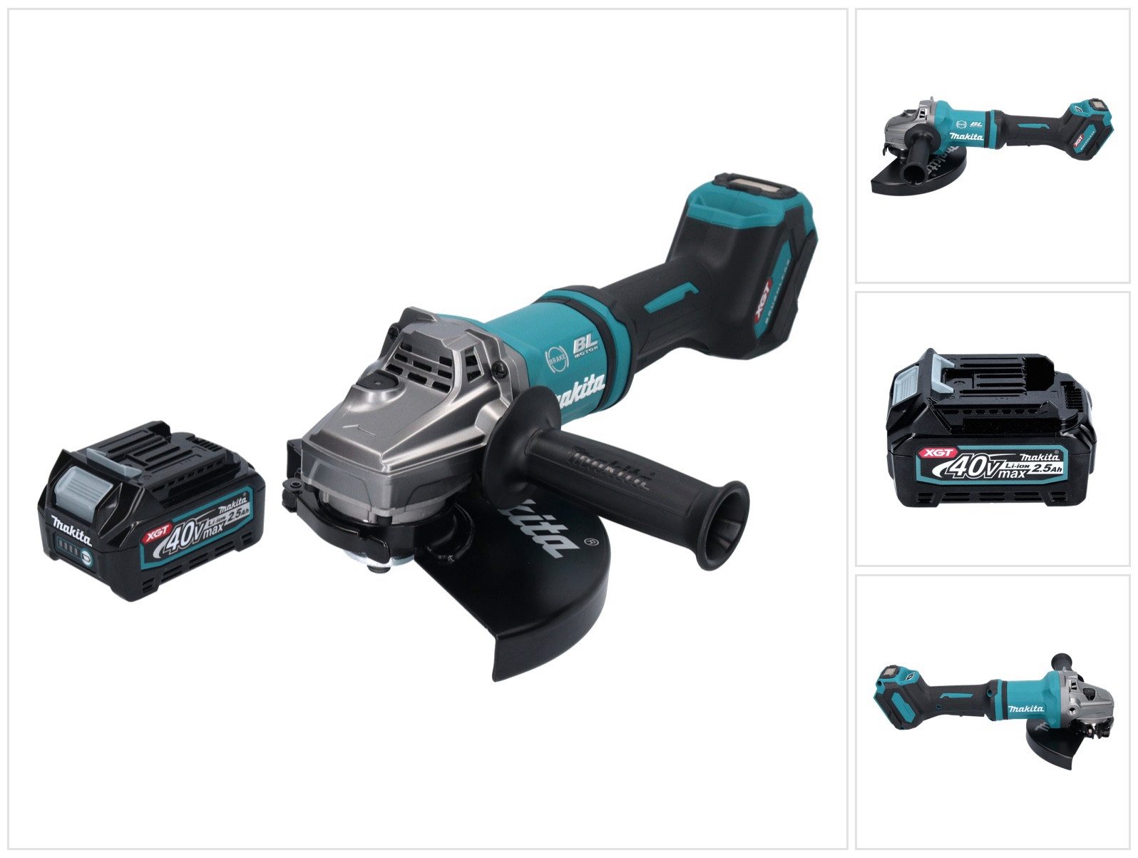 Makita Akku-Winkelschleifer GA 038 GD1 Akku Winkelschleifer 40 V max. 230 mm Brushless XGT + 1x