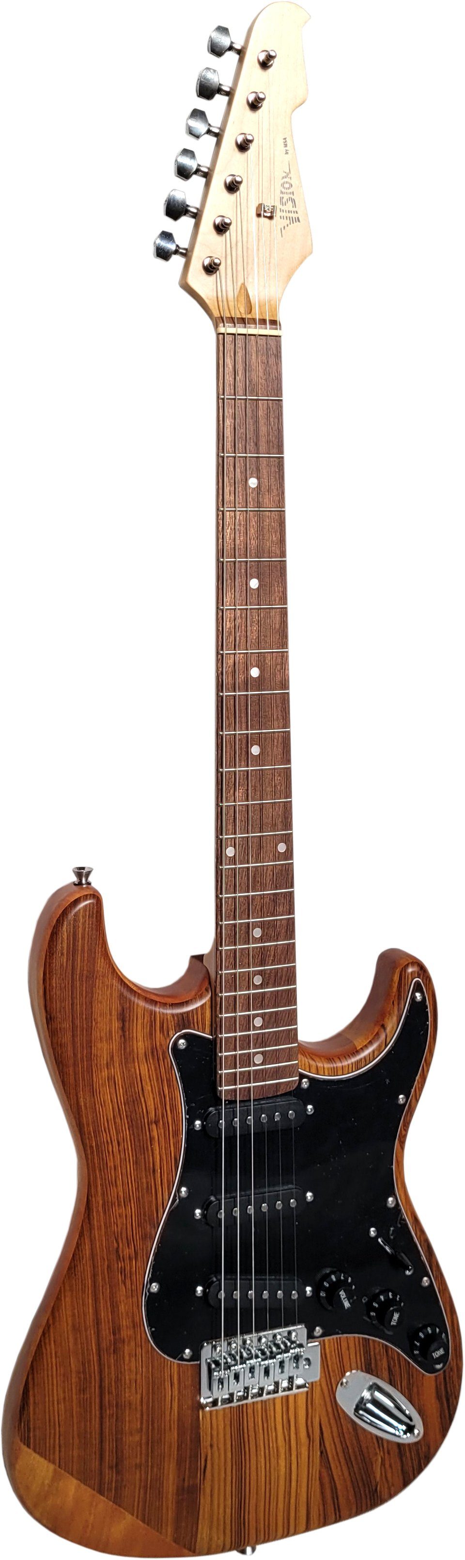 MSA E-Gitarre Elektrogitarre E-Gitarre 3x Singelcoil, Tremolo, elektrische Gitarre MASSIV