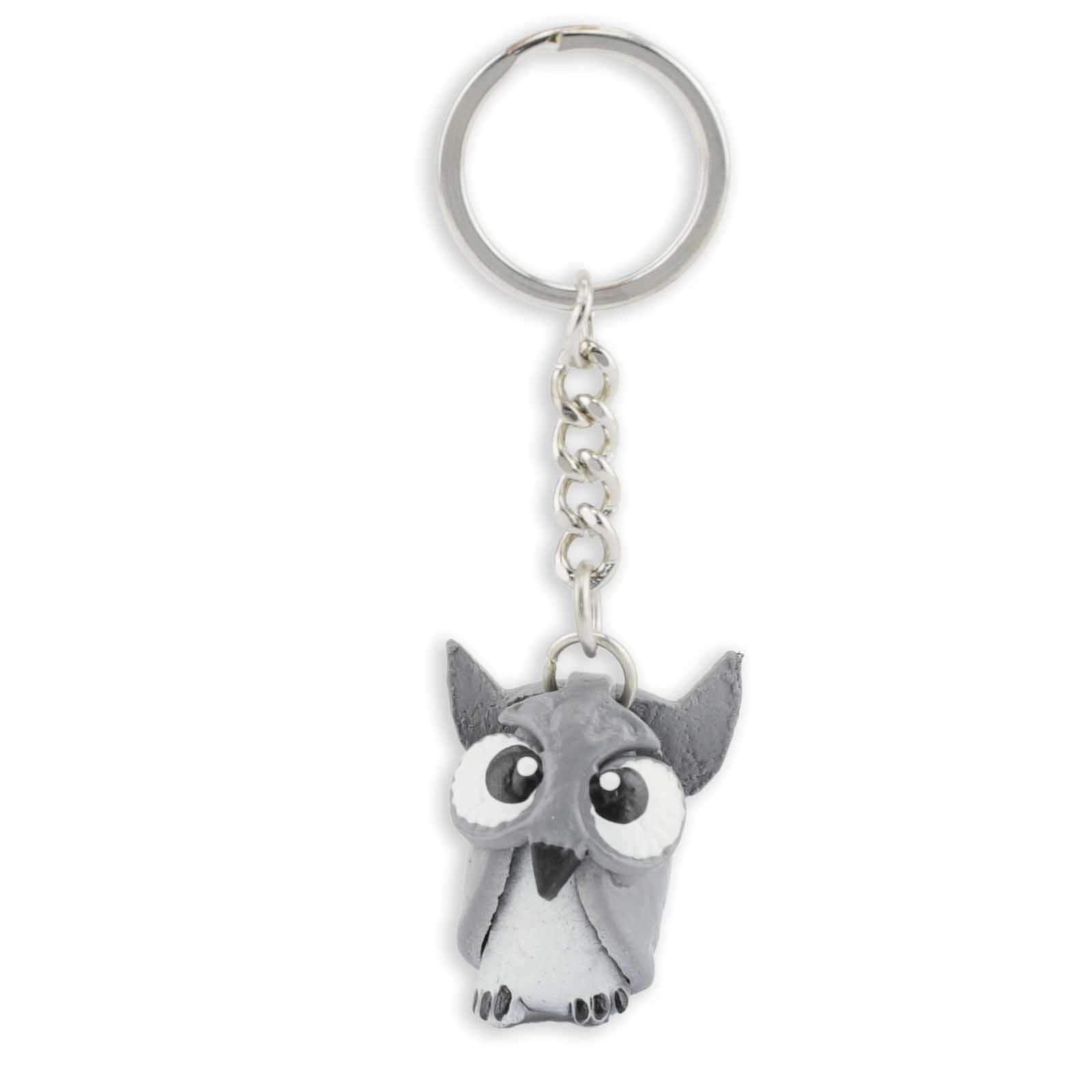 Monkimau Schlüsselanhänger Set Eulen Schlüsselanhänger aus Leder