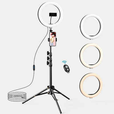 HIYORI Ringlicht LED Ringlicht 10,2" mit Flexiblem Stativ und Smartphone-Halter, Ringleuchte Ideales Licht für Selfies, YouTube und TikTok