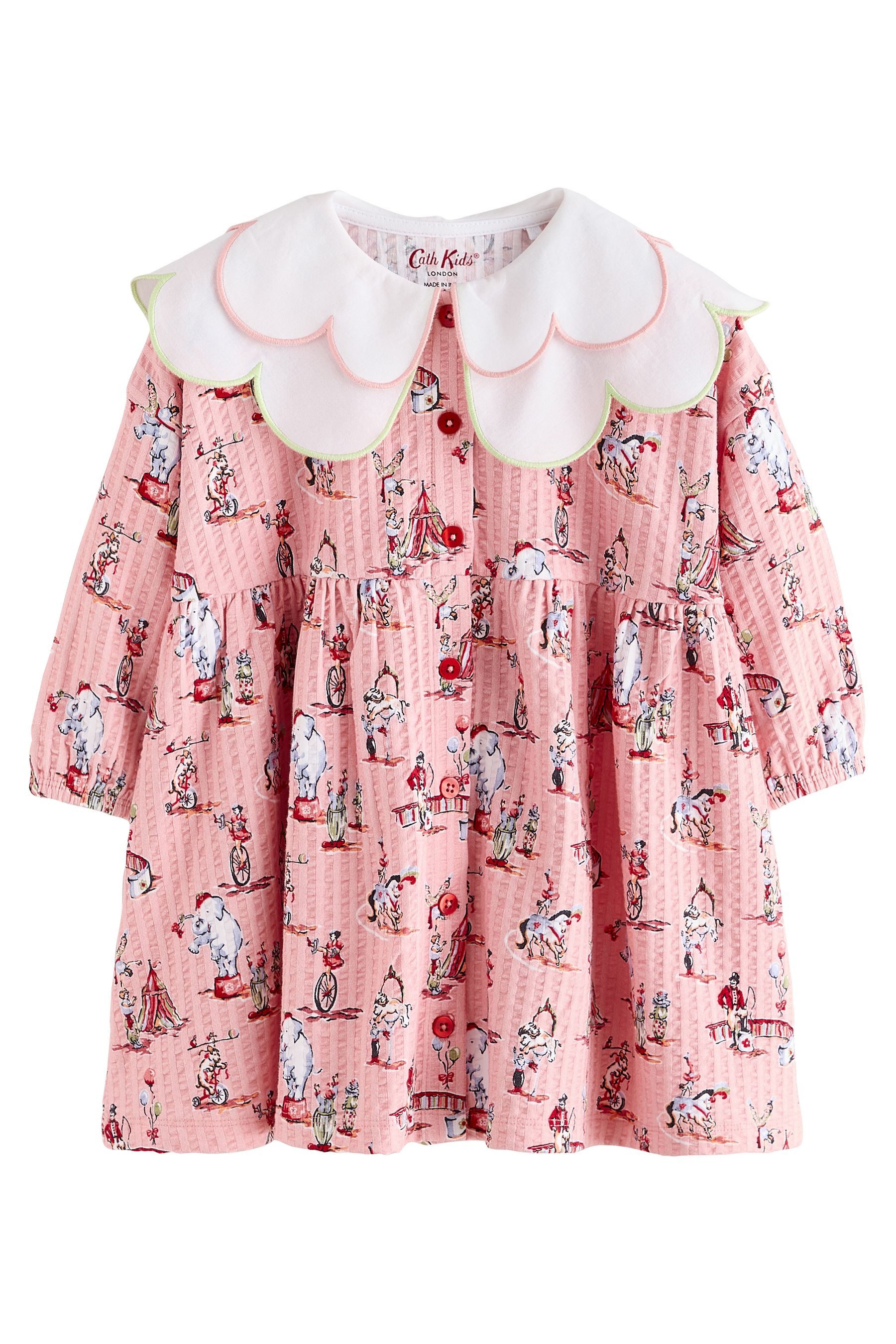 Next Jerseykleid Cath Kidston durchgeknöpftes Kleid mit Kragen (1-tlg)