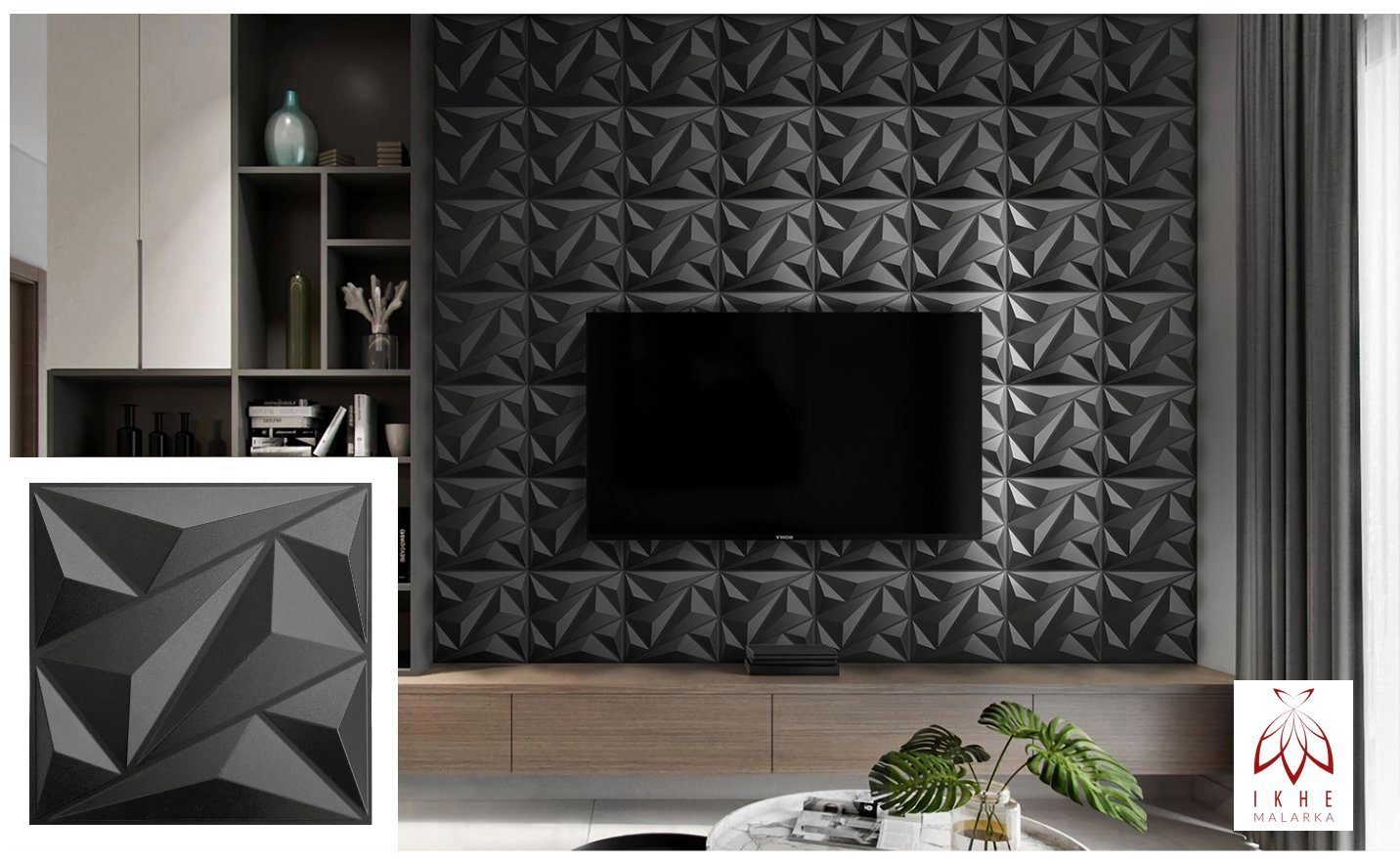 IKHEMalarka 3D Wandpaneel 3D Paneele PVC günstig online kaufen