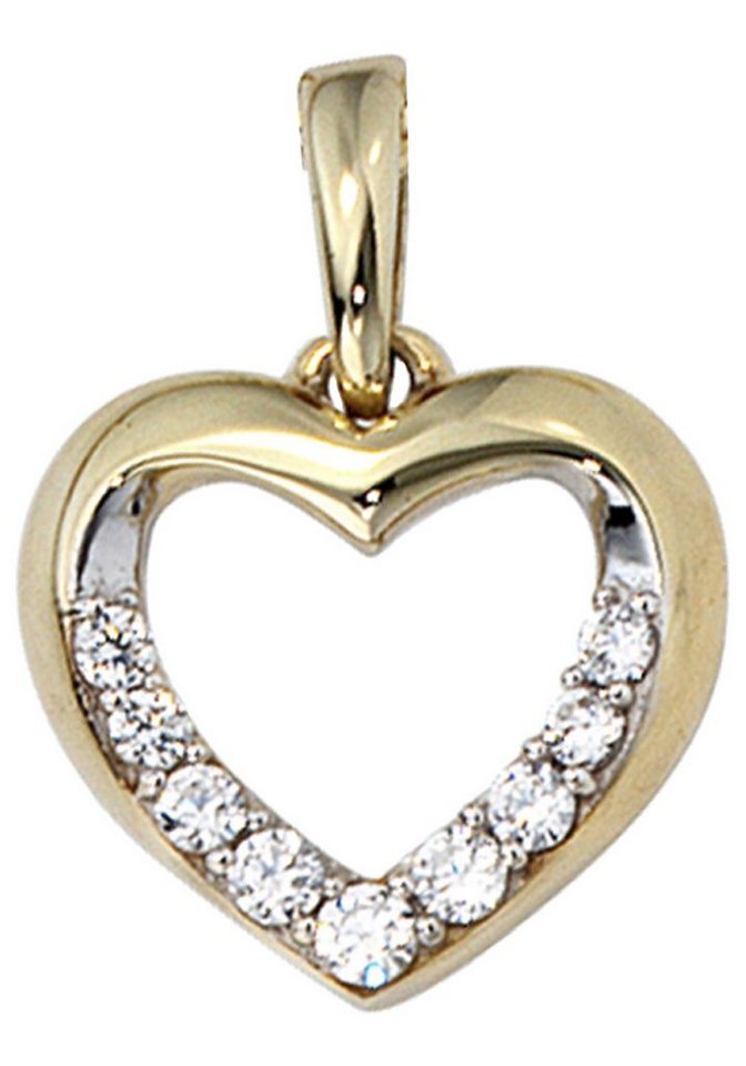 JOBO Herzanhänger Anhänger Herz, 333 G... JOBO Herzanhänger Anhänger Herz, 333 G...