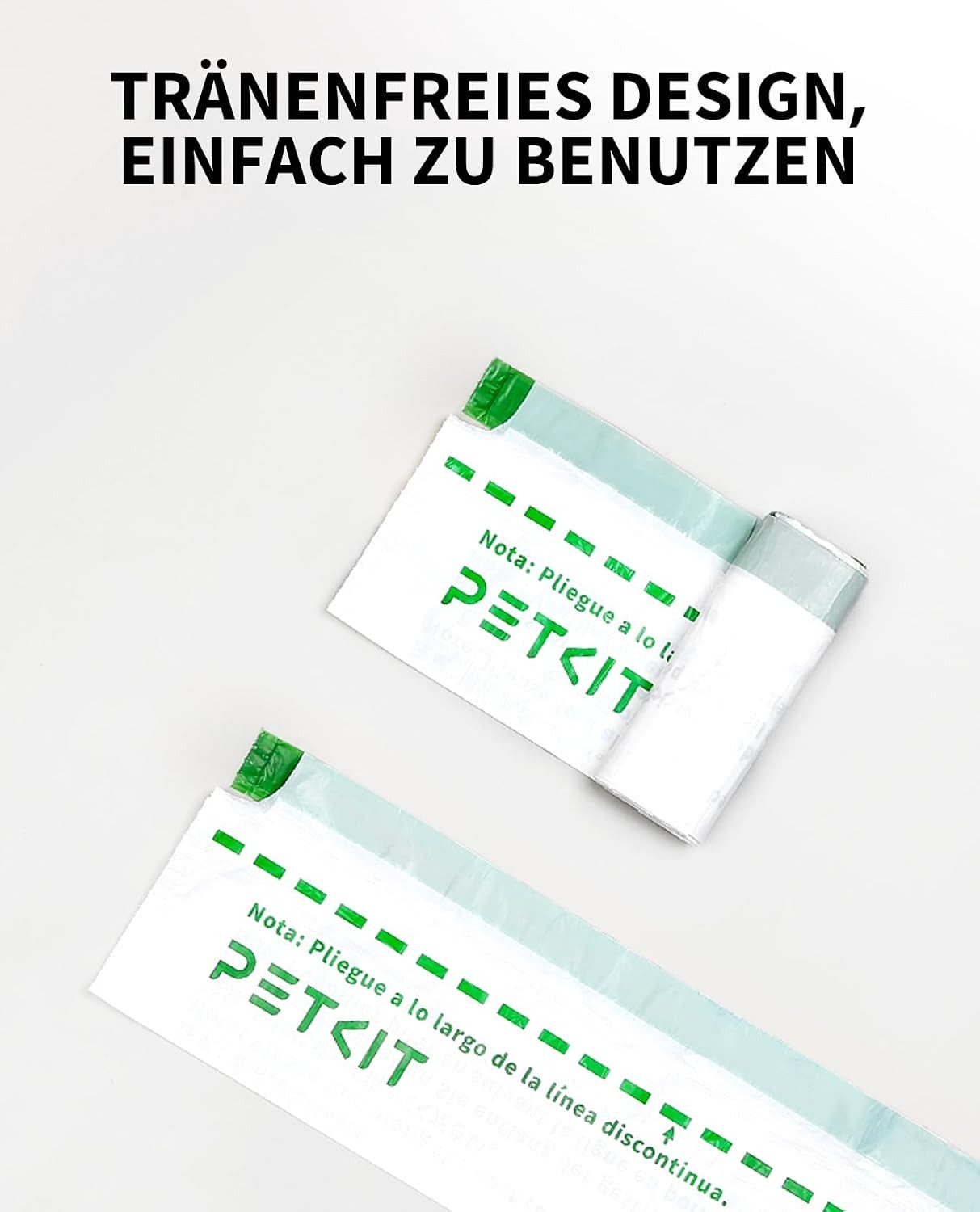 PETKIT Katzentoilette PETKIT Cat Waste Bag *5, 1 Rolle fuer PETKIT PURA MAX 2 und PUROBOT MAX PRO