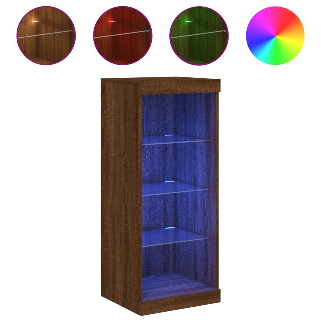 vidaXL Sideboard Sideboard mit LED-Leuchten Braun günstig online kaufen