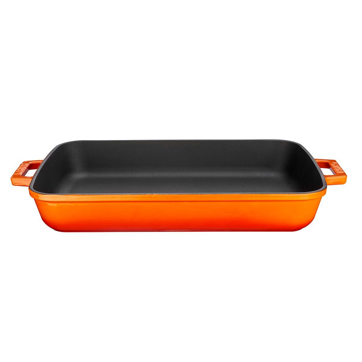 LAVA Bratpfanne LAVA Gusseisen Bräter rechteckig emailliert 26 x 40 cm, 4,86 Liter, Gusseisen (1-tlg), emailliertes Gusseisen, backofengeeignet