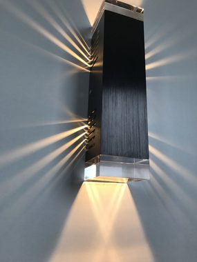 SpiceLED LED Wandleuchte Black Edition, Warmweiß (2700 K), LED fest integriert, Warmweiß, indirekte Bleuchtung, dimmbar, Schatteneffekt