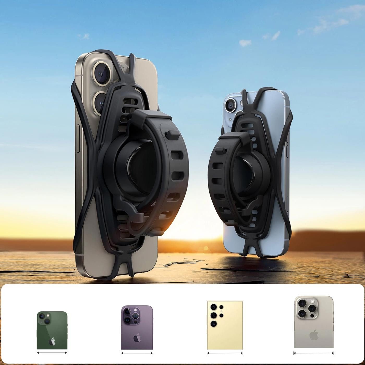 JOYROOM Mobile Phone Holder, Bicycle Mount, Handlebar Rubber Holder (up to 7 inches, Mobile Phone Bicycle Handlebar Mount, Smartphone Holder, Motorcycle Scooter)