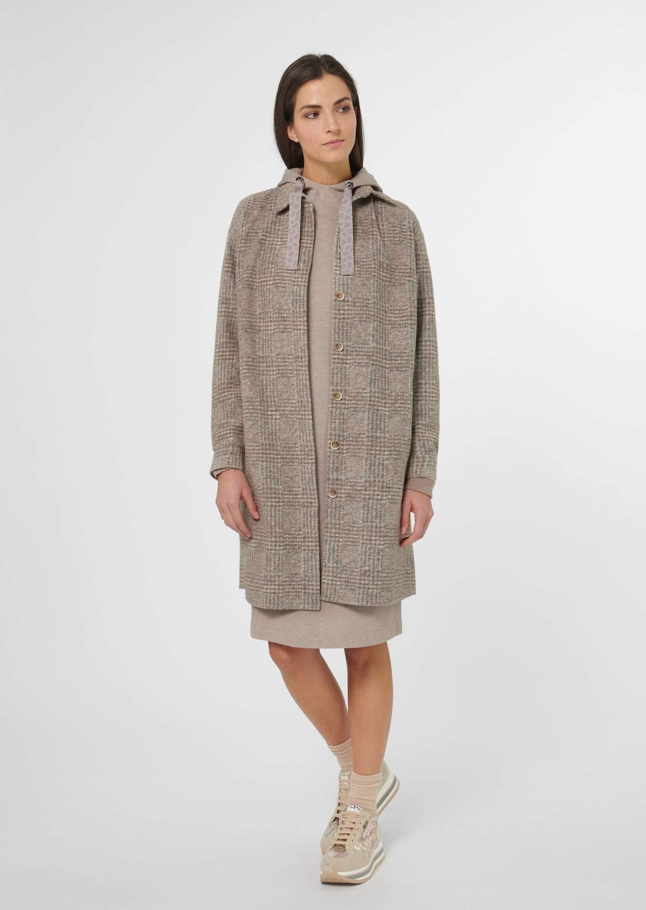 MADELEINE Outdoorjacke Lange Hemdjacke mit Glencheck-Karo günstig online kaufen