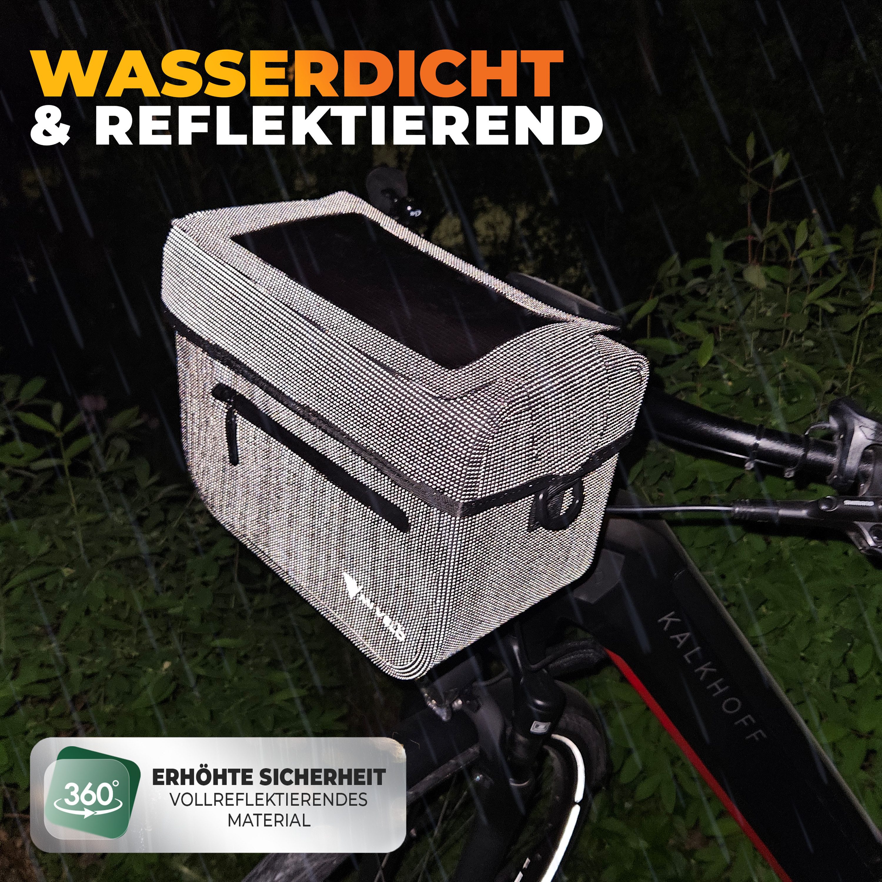 MIVELO Lenkertasche Fahrradtasche Lenker für KLICKfix, Fahrrad Tasche wasserdicht, KLICKfix kompatibel