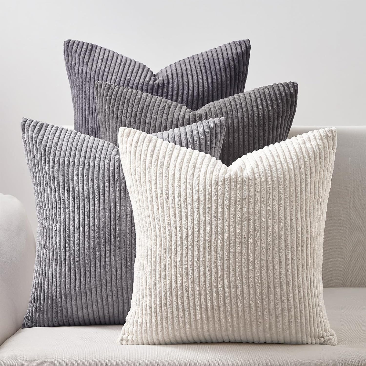 Topfinel Kissenbezüge 4er Set Kordsamt, flauschig günstig online kaufen