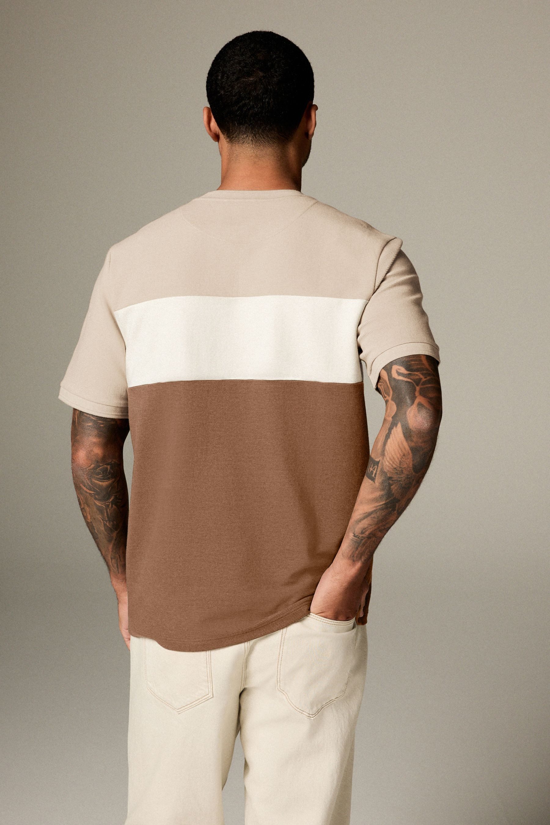 Next T-Shirt Strukturiertes T-Shirt in Blockfarben günstig online kaufen