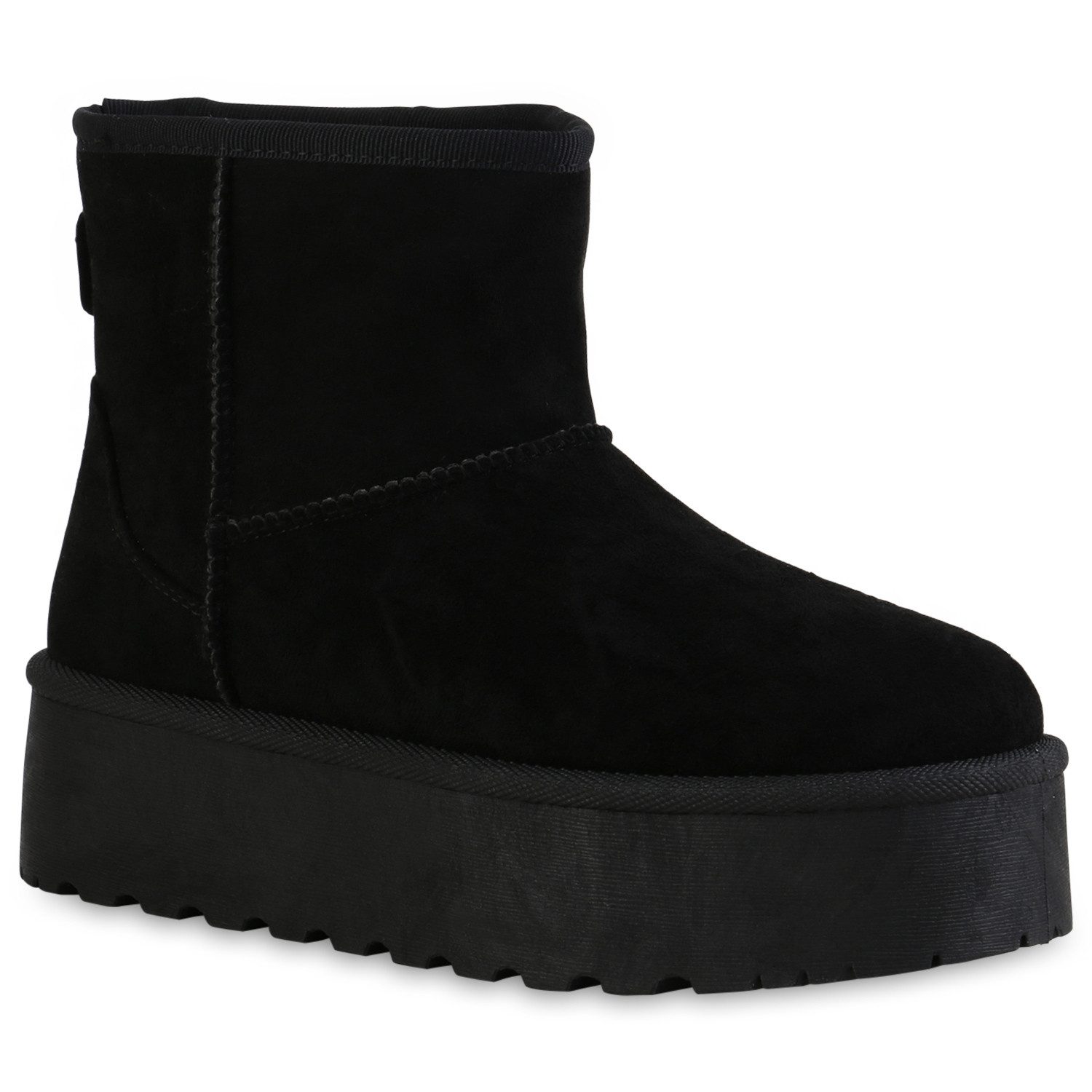 VAN HILL 840486 Plateaustiefelette Damen Warm Gefütterte Plateau Boots Stie günstig online kaufen